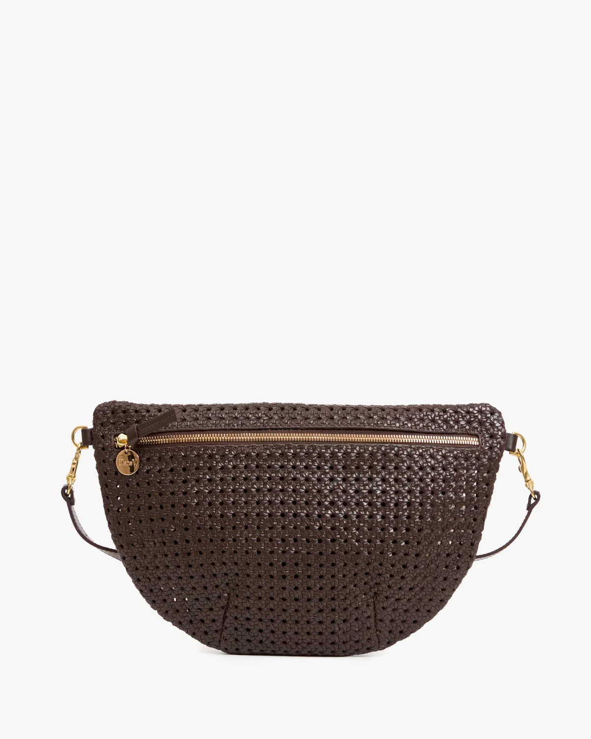 Clare V. Grande Fanny in Chocolate Rattan