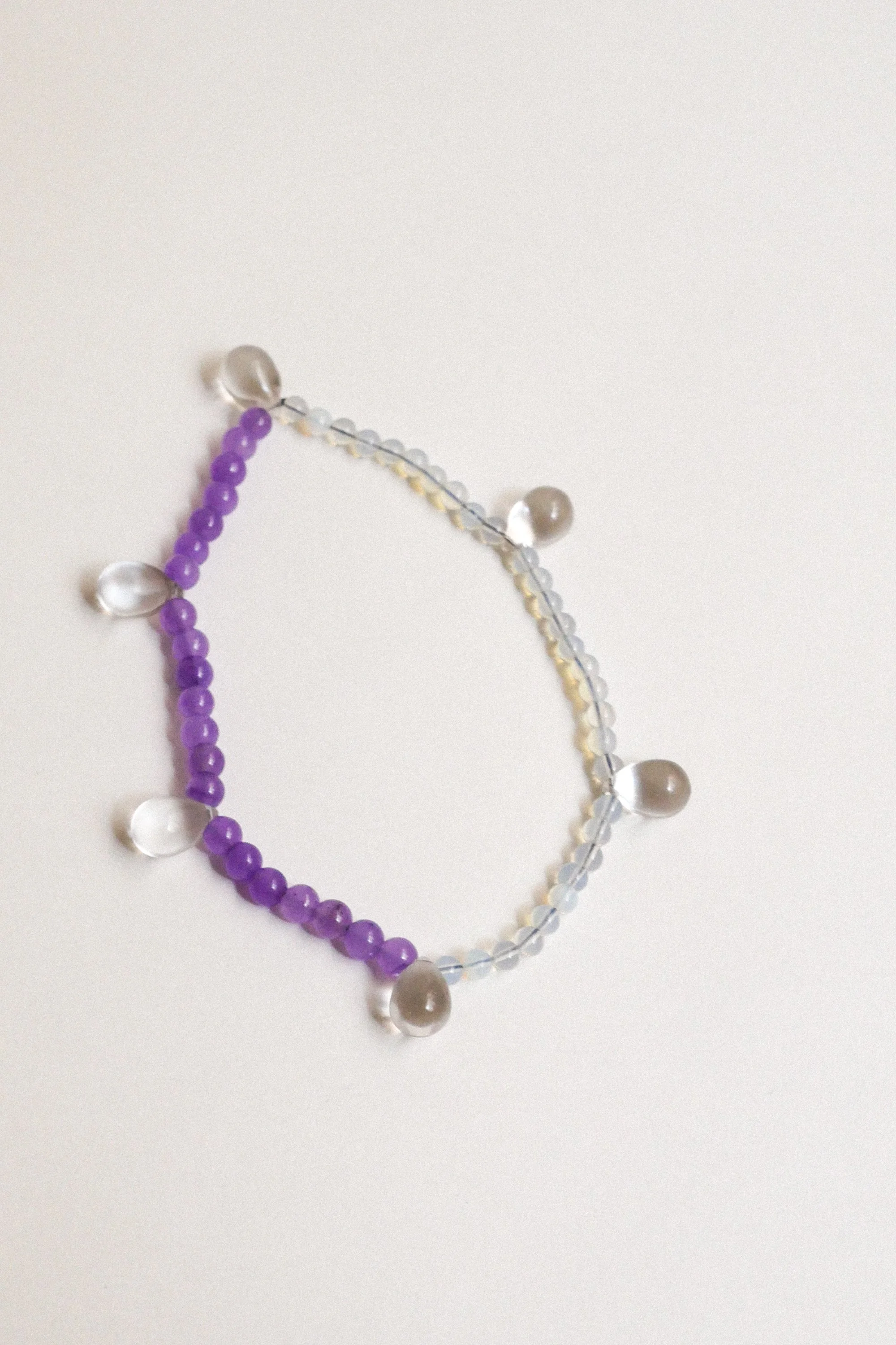 collier Goutte XL violet/opale.