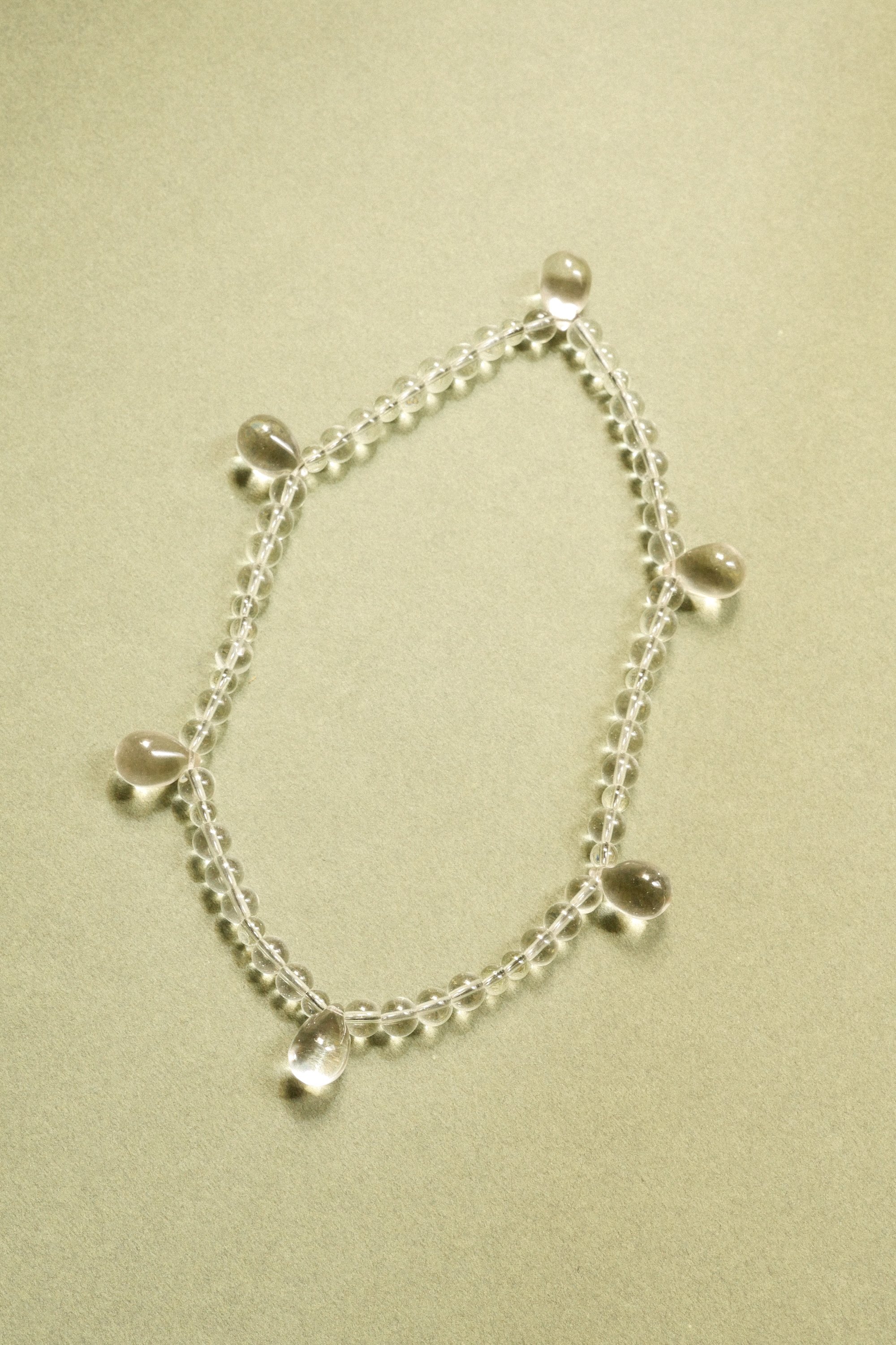 collier long Goutte XL transparent.