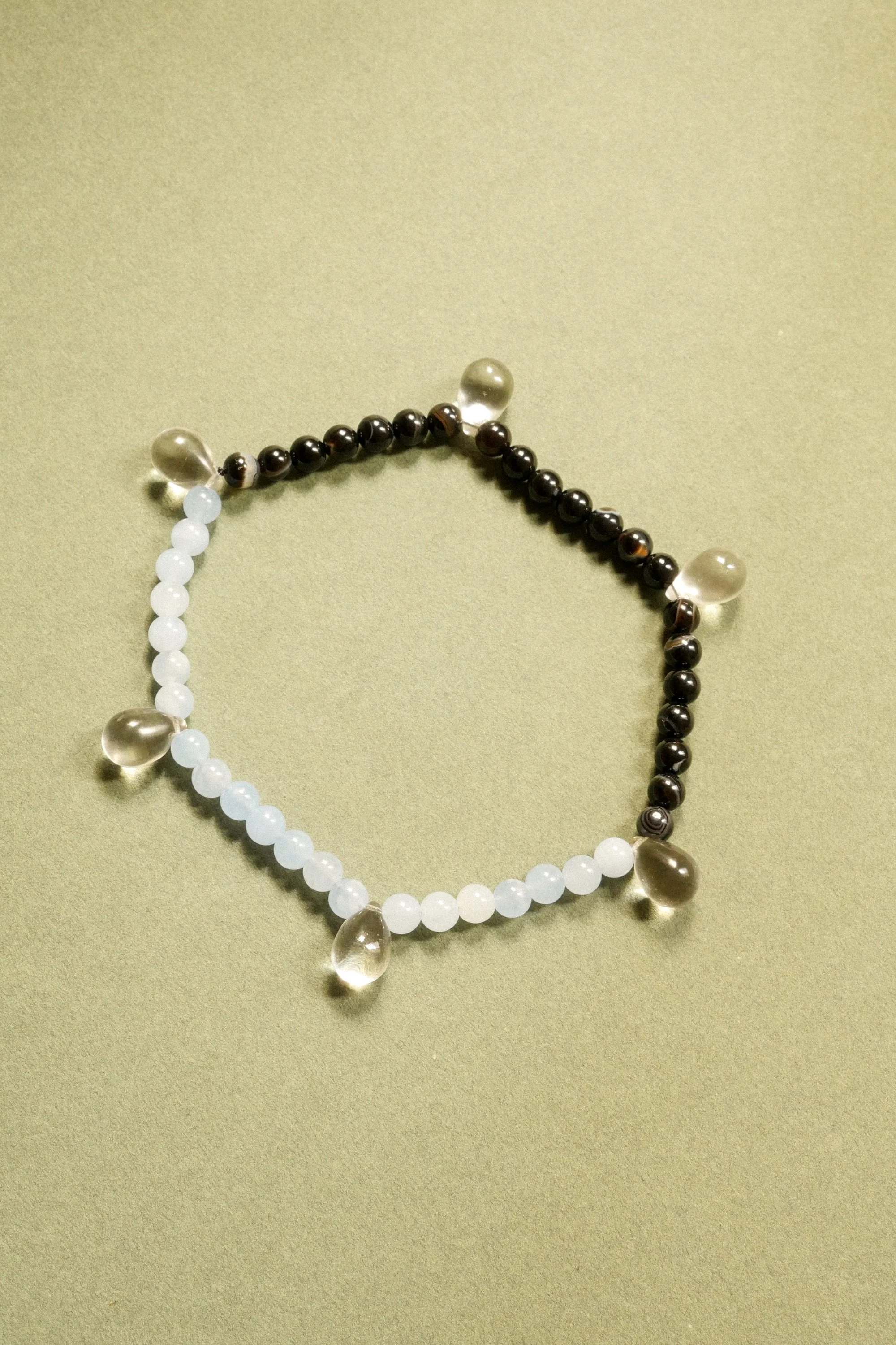 collier Goutte XL noir/glacier.