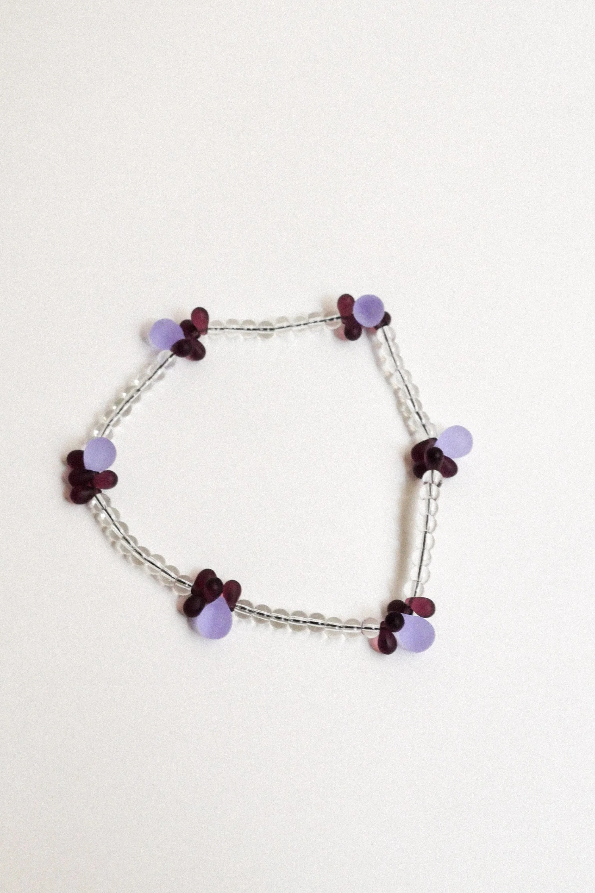 collier Bouquet lilas/aubergine.
