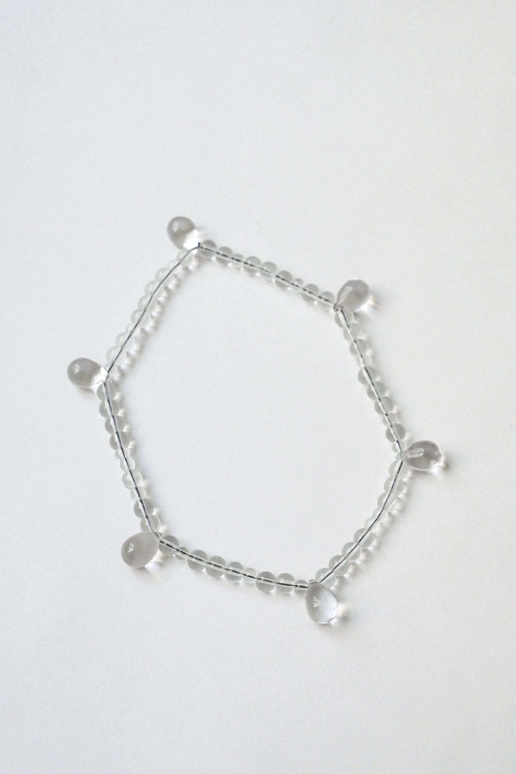 collier long Goutte XL transparent.