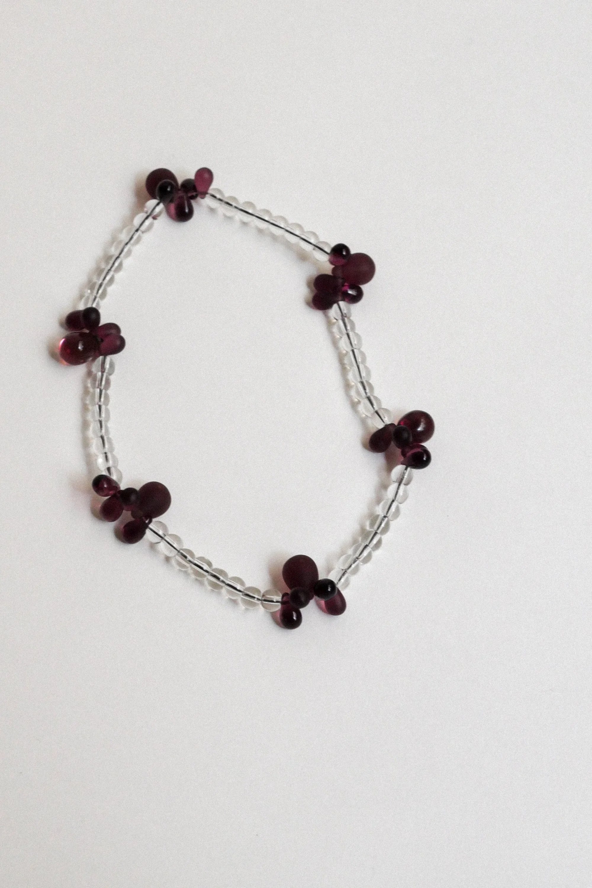 collier Bouquet transparent/aubergine.