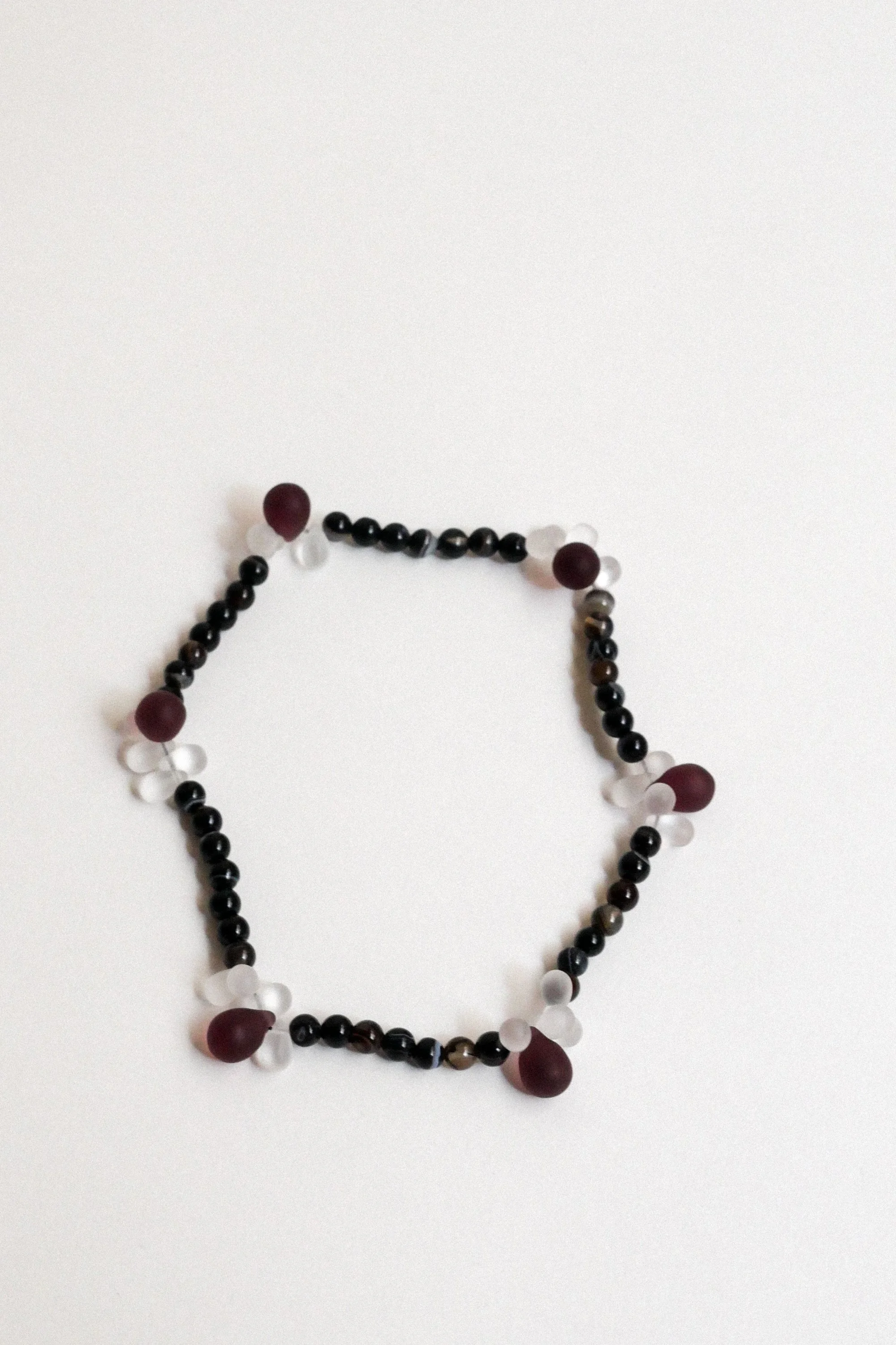 collier Bouquet noir/aubergine.