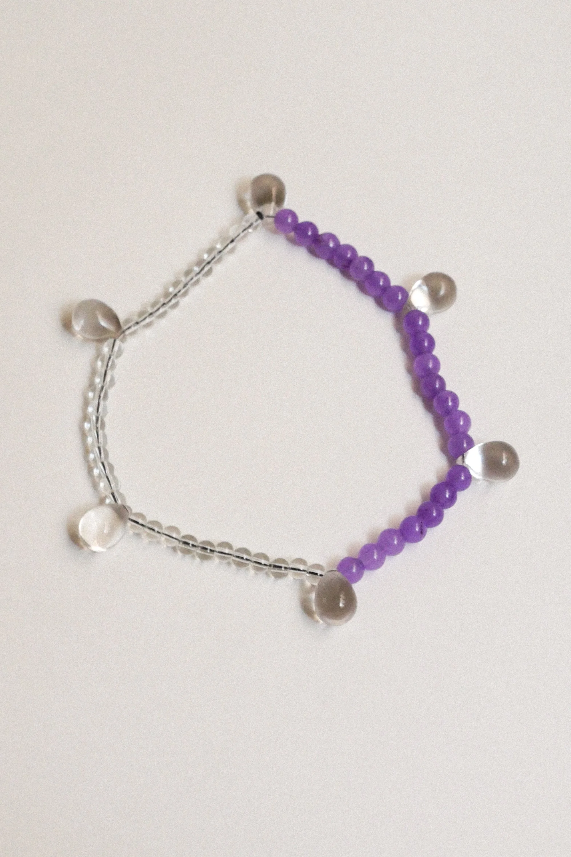 collier Goutte XL violet/transparent.
