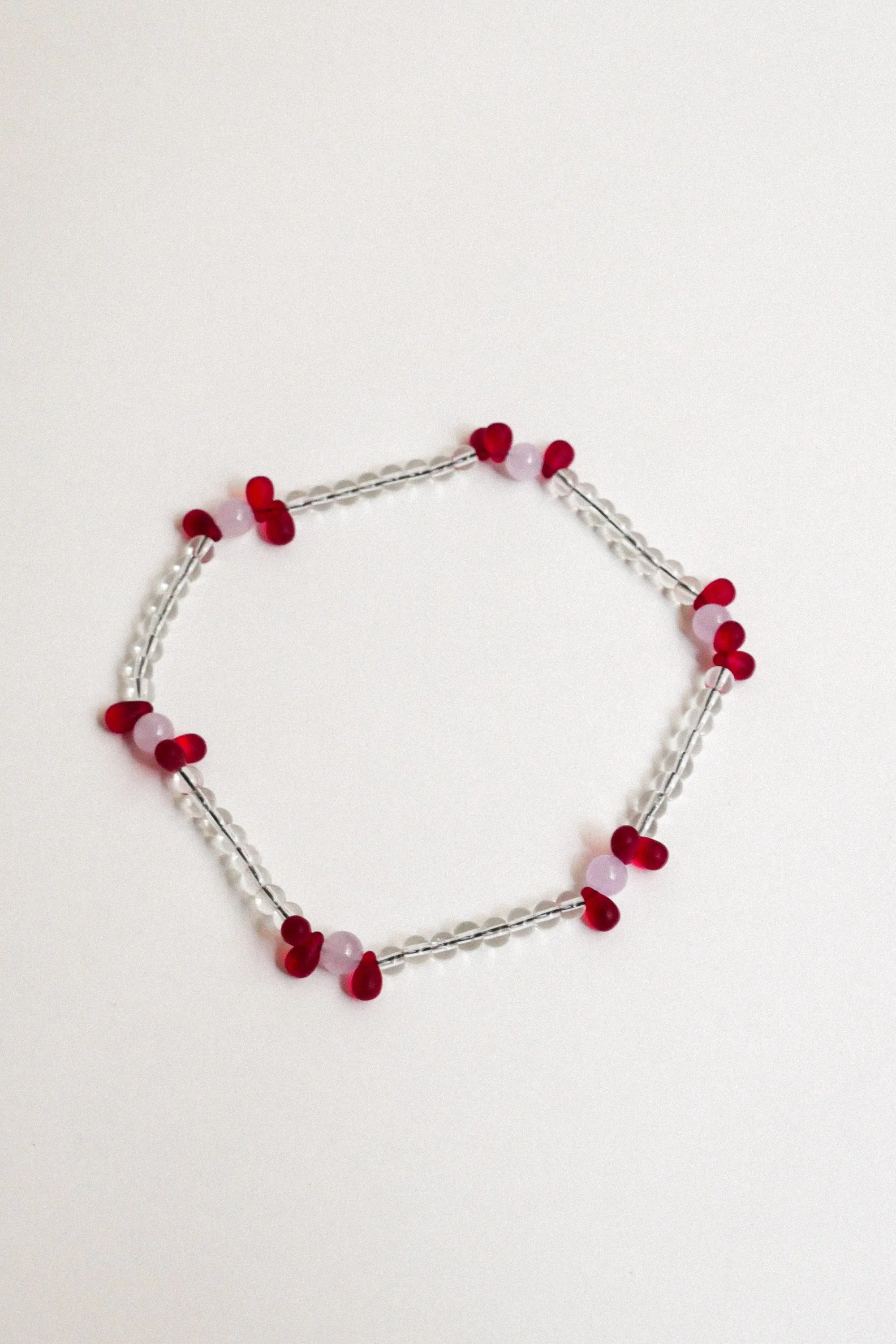 collier Bouquet rose/rouge.