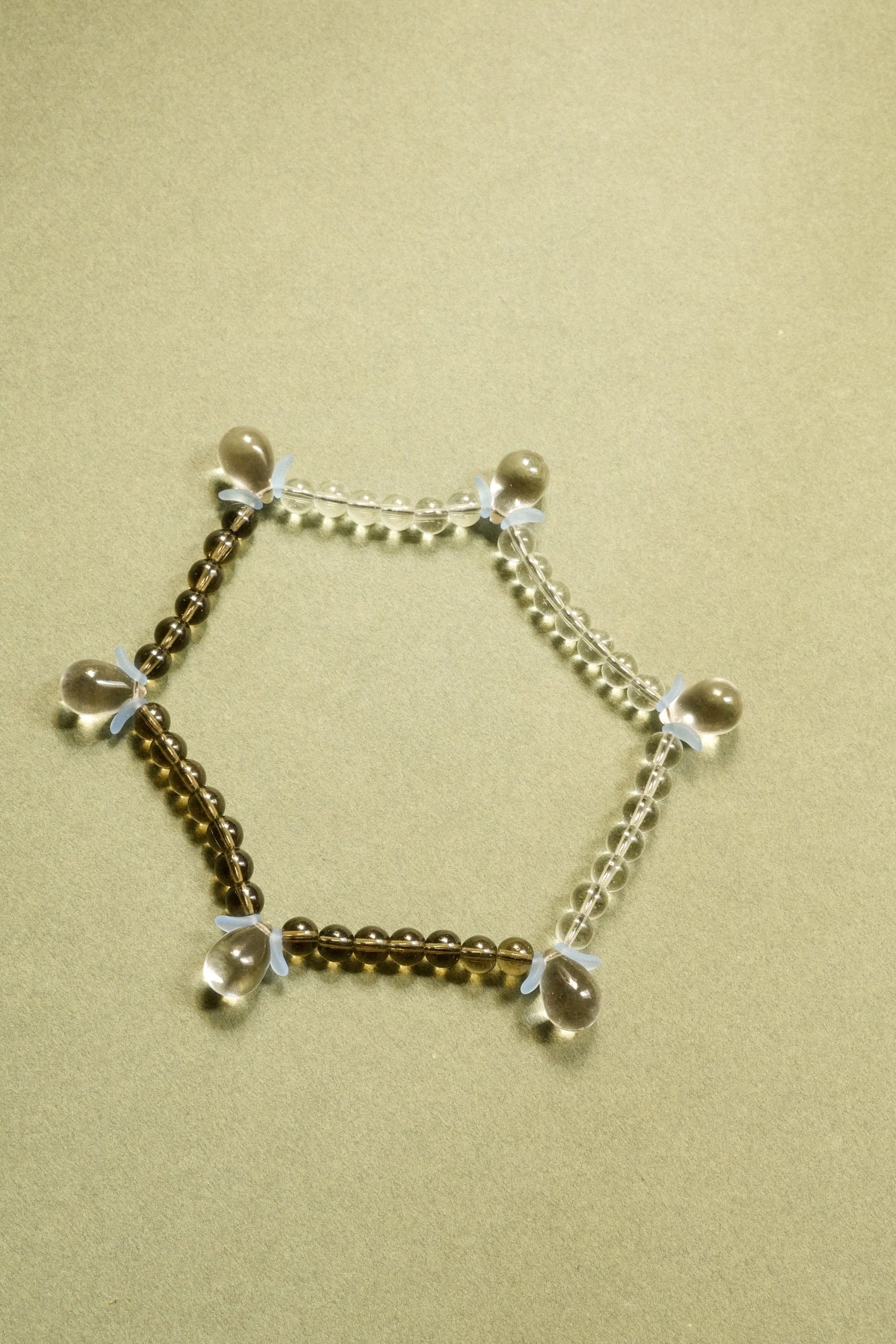 collier Goutte XL gris/transparent.