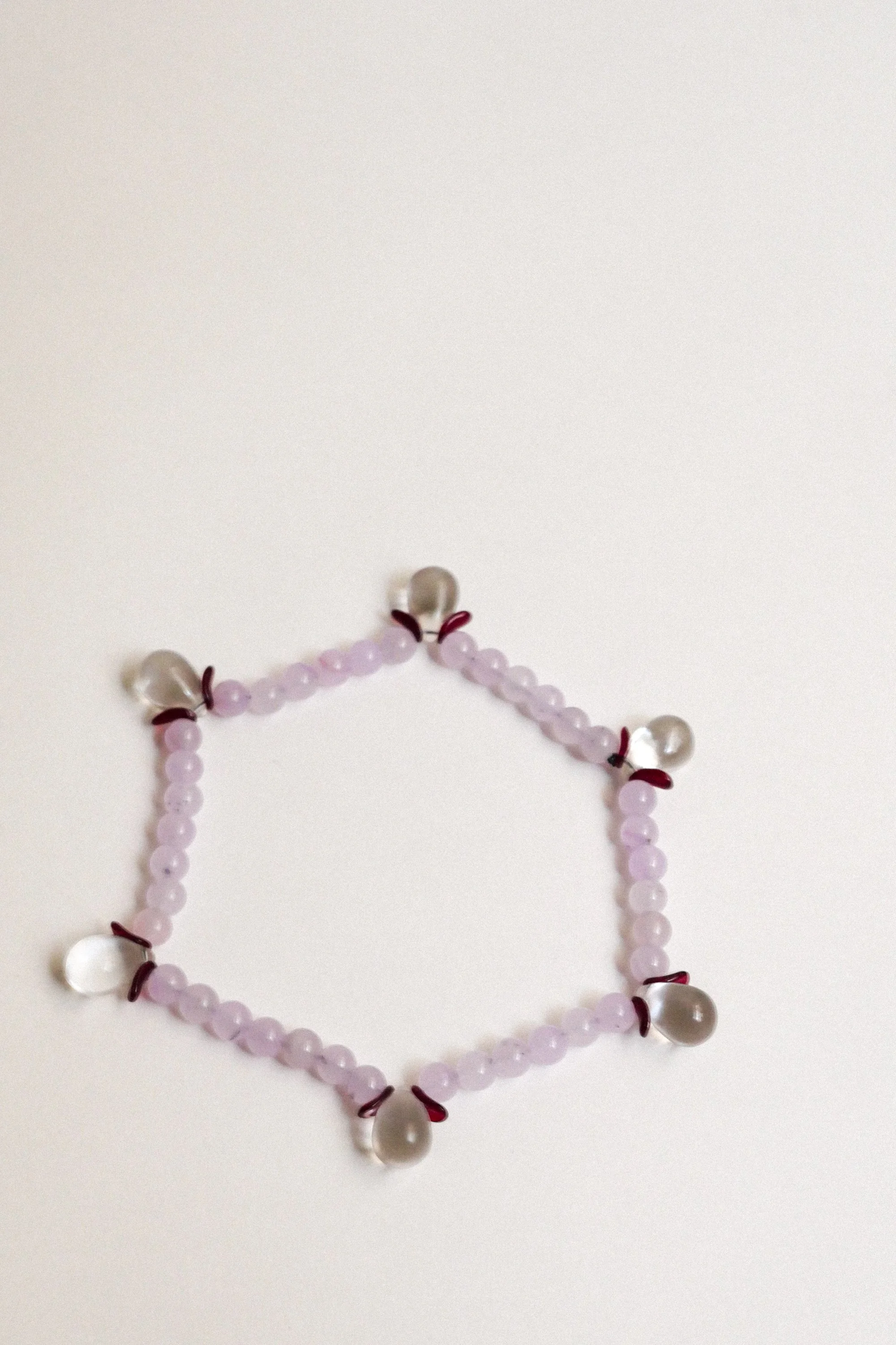 collier Goutte XL rose/rouge.