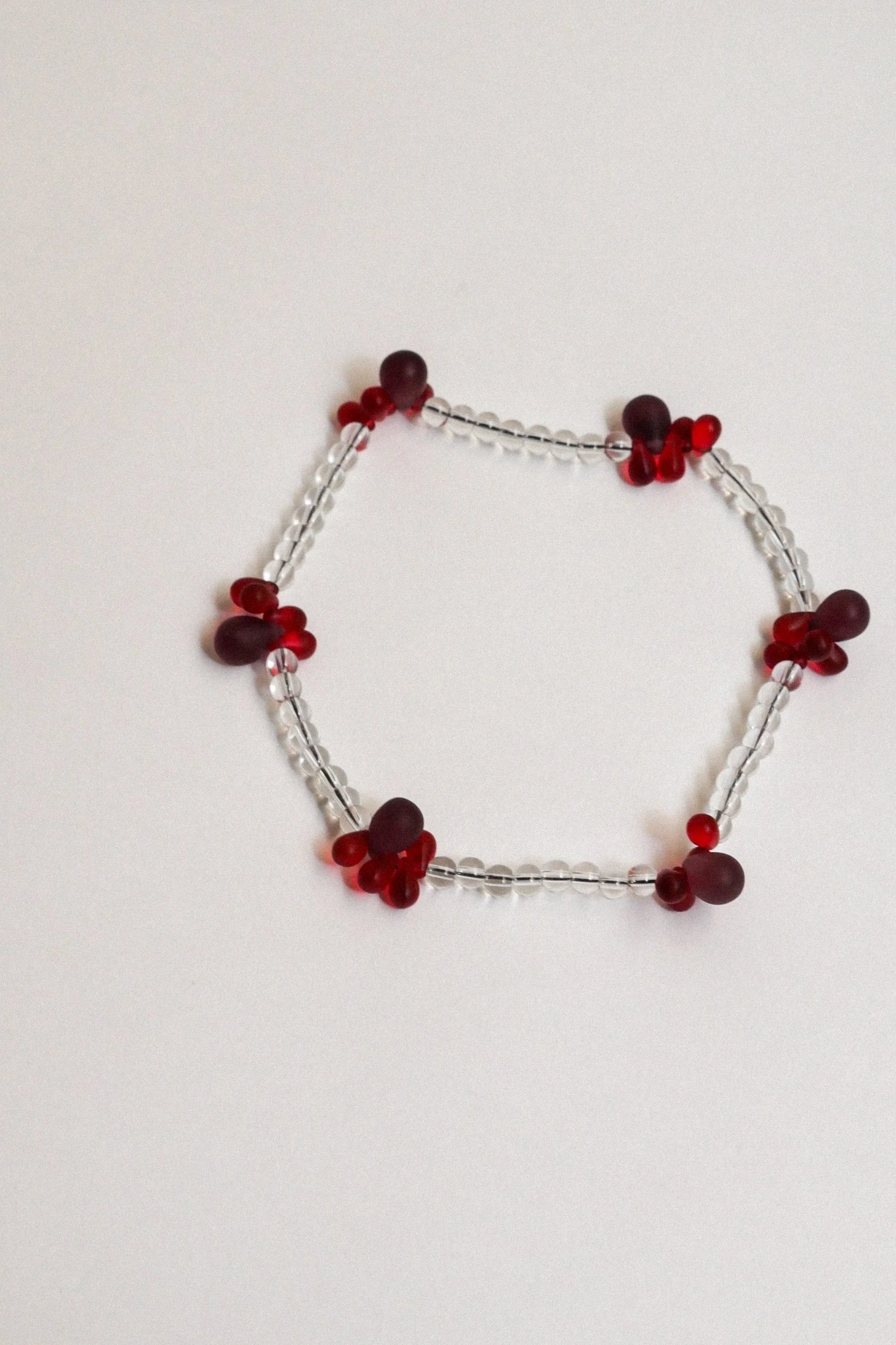 collier Bouquet rouge/aubergine.