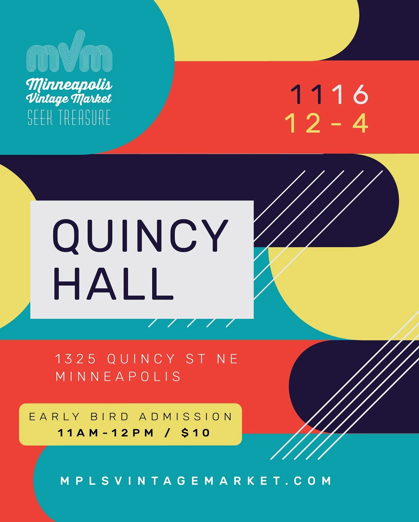 Just ☝️ week until our next MPLS Vintage Market takes over @quincyhallmpls 🎉 We&rsquo;re so excited to return to this stunning space, with big thanks to our venue sponsors @quincyhallmpls + @cravecateringmn for making it all possible! 🙌

🛍️Shop 60