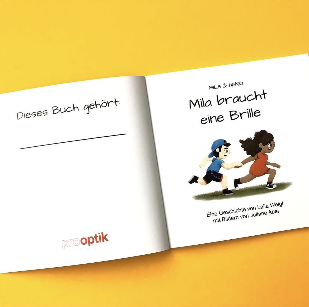 Kinderbuch Mila braucht eine Brille, Innentite, lIllustration Kinderbuch-Illustration