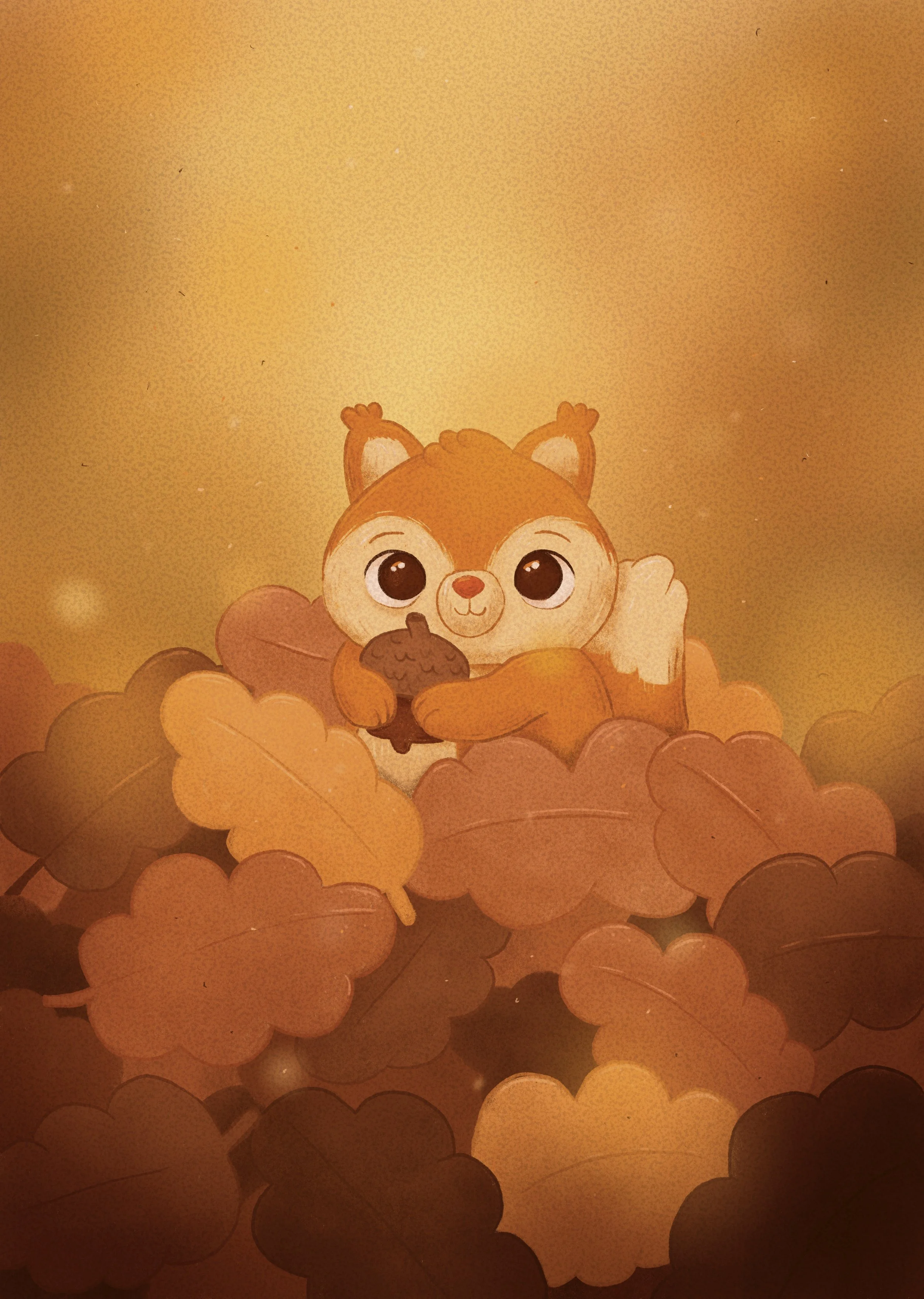 Eichhörnchen-Illustration, Kinderbuch-Illustration