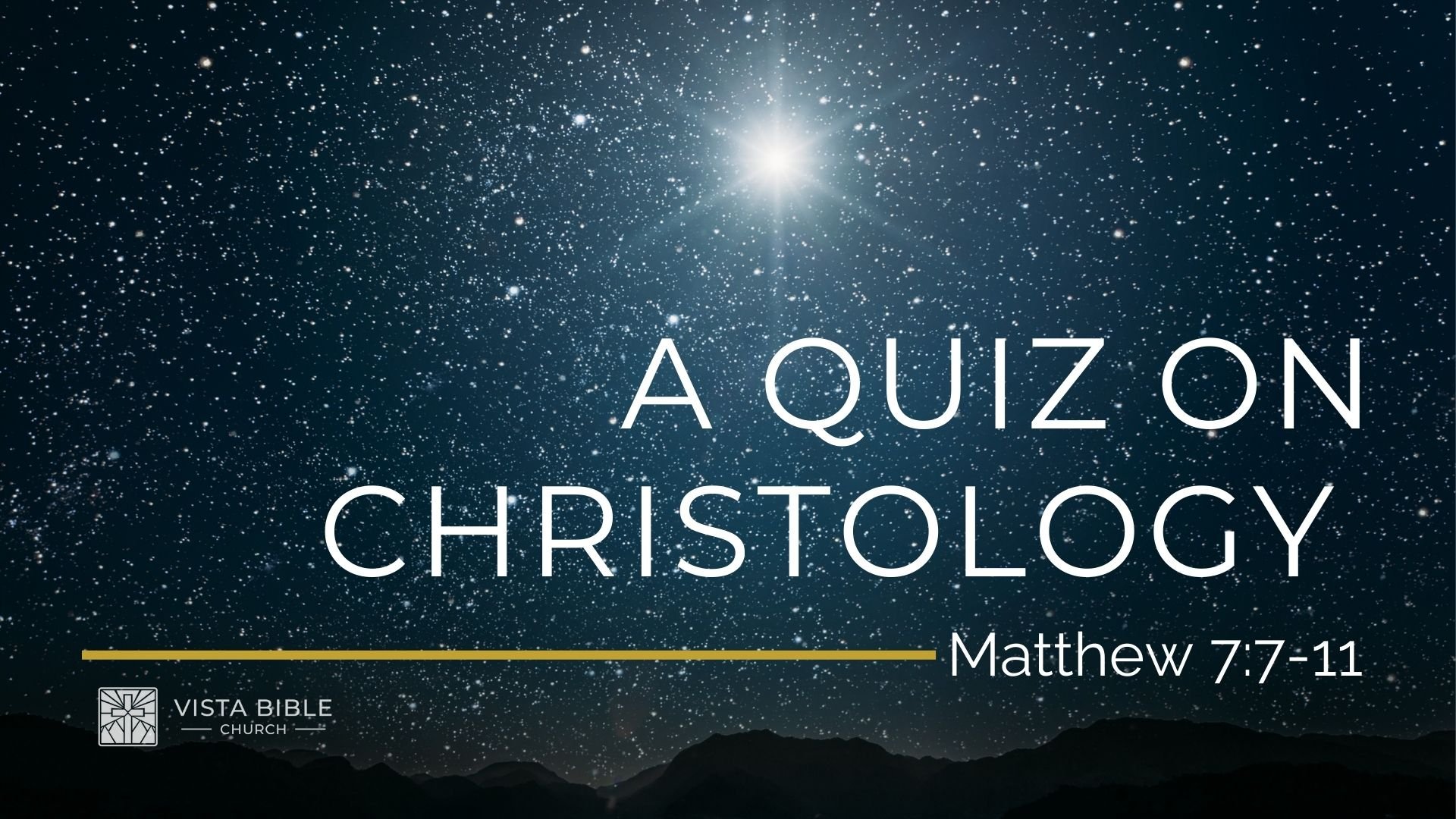 A Quiz on Christology
