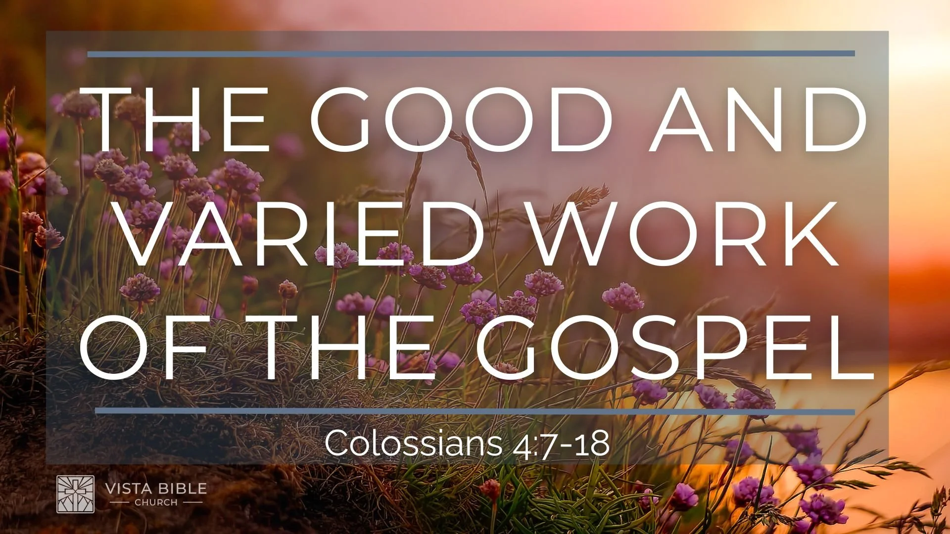 The Good and Varied Work of the Gospel