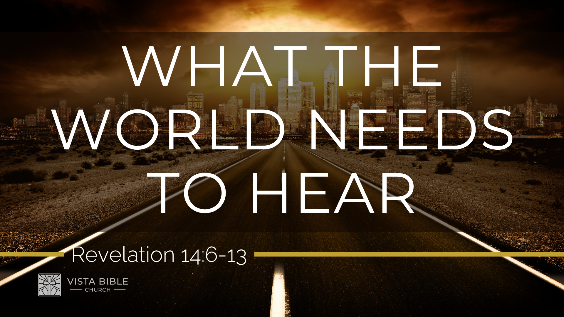 What the World Needs to Hear