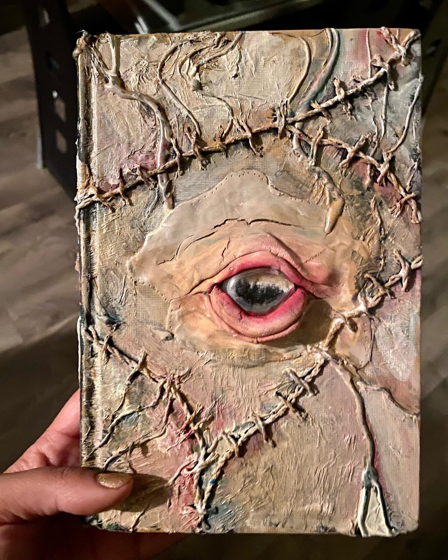 I have no time to work on art for myself right now, but here is something I am making for work. Mine isn&rsquo;t finished all the way yet, but it&rsquo;s close! The kids will be creating similar books as their October projects! 

#spellbook #creepybo
