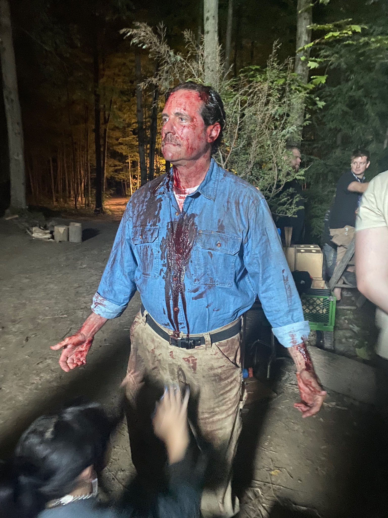 Dragging victim (in the woods)