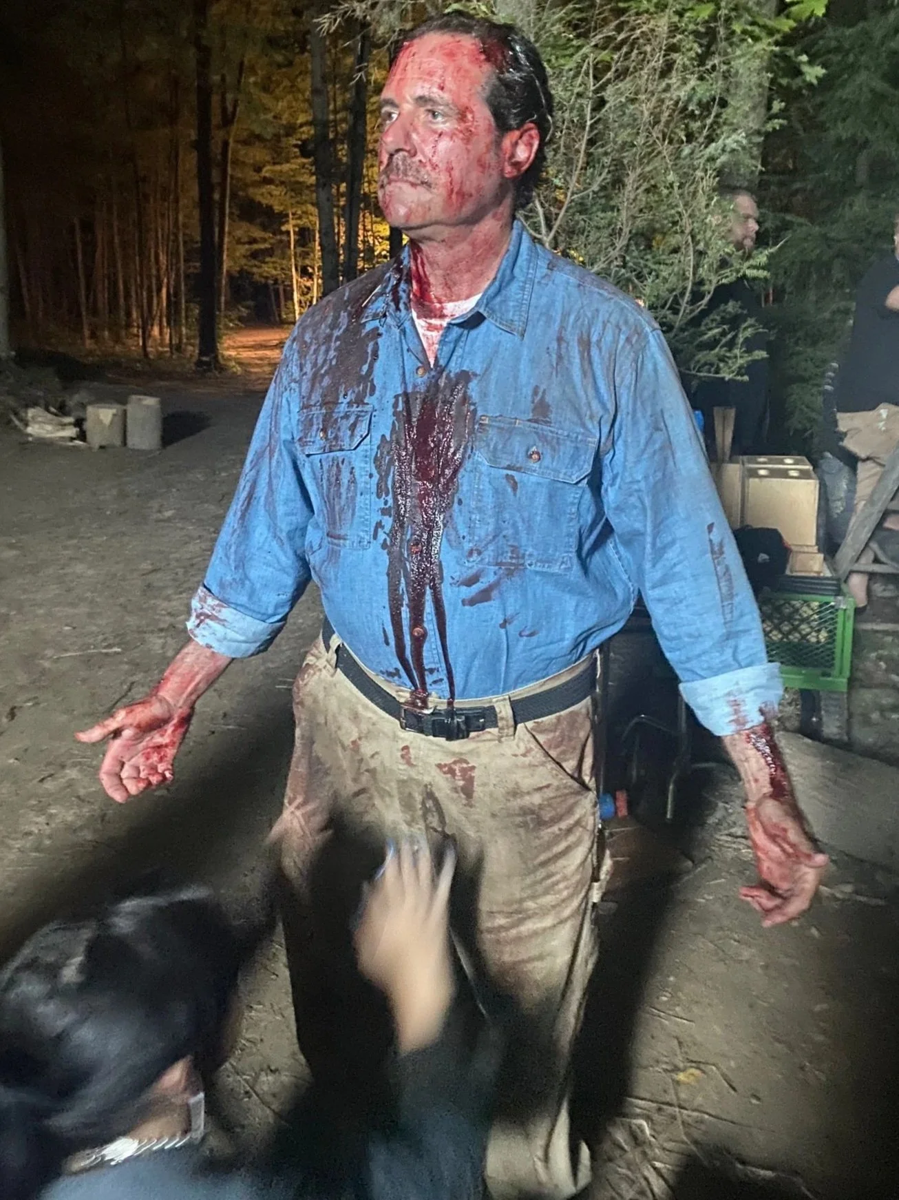 Dragging victim (in the woods) The Hermit