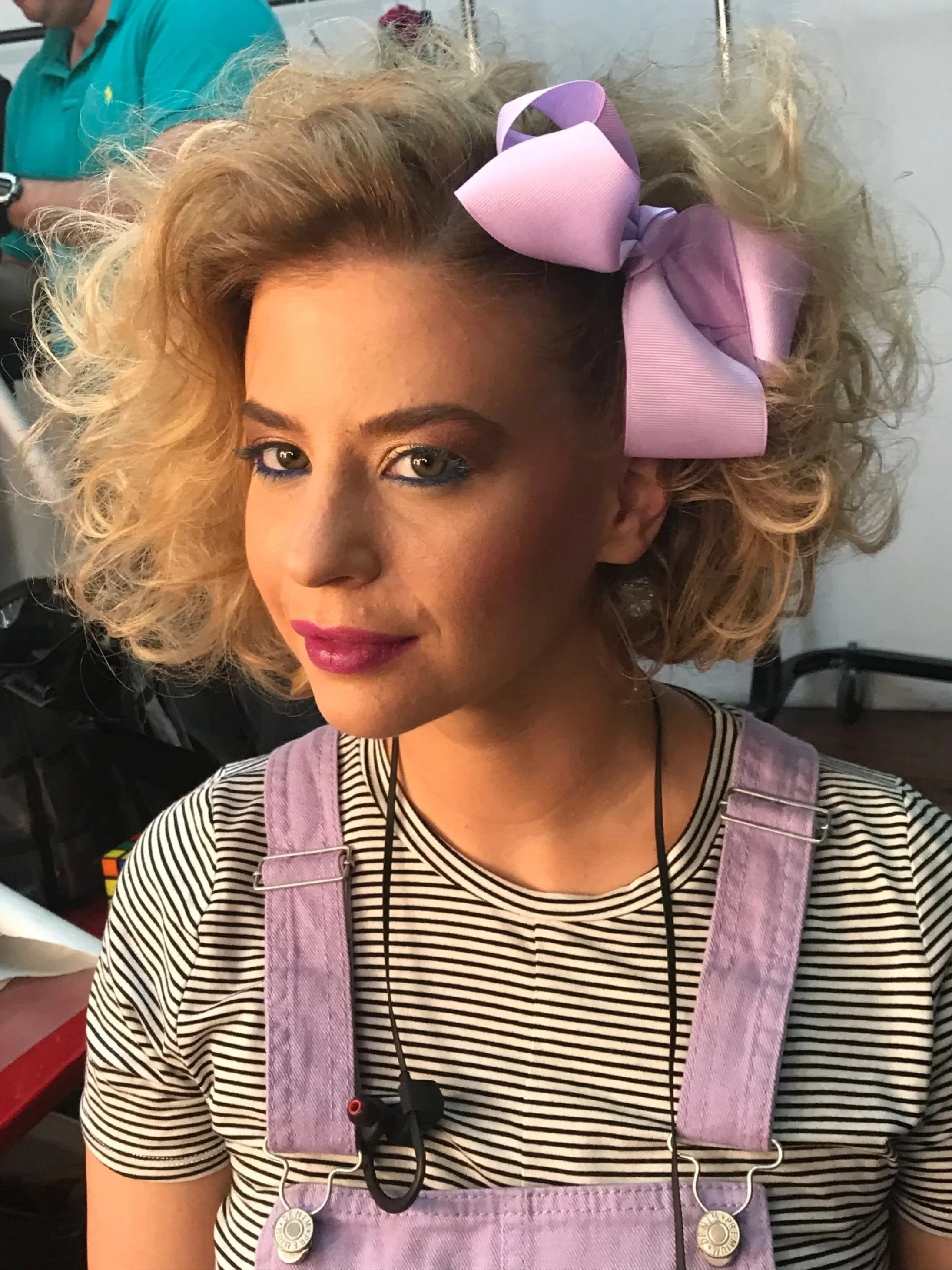 80,s style hair  and makeup for Parker Harrison –“Love Changes video