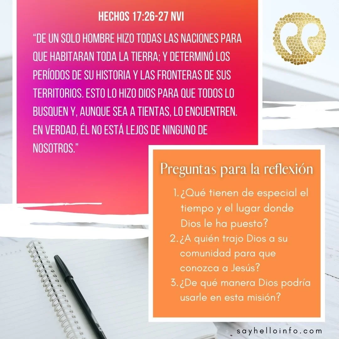 Texto para la reflexión y el debate: Hechos 17:26-27