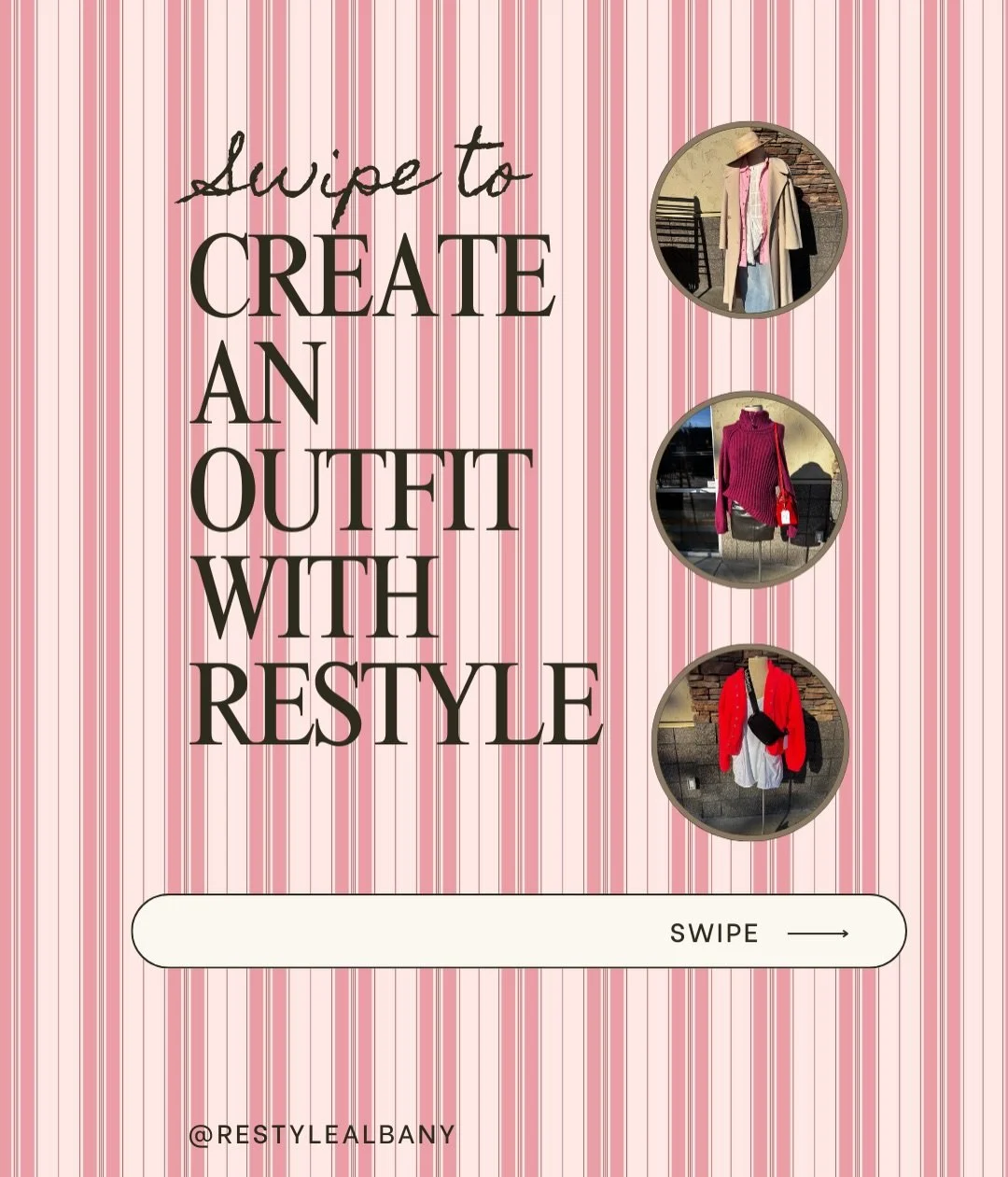 Swipe to create outfits with Restyle! 👗🛍️ 

Valentine&rsquo;s Edition 💌💐❣️
Swipe through to see how we&rsquo;re using consignment pieces to make the perfect February outfits.
Spring consignment starts February 1st over here 🌸come shop with us!