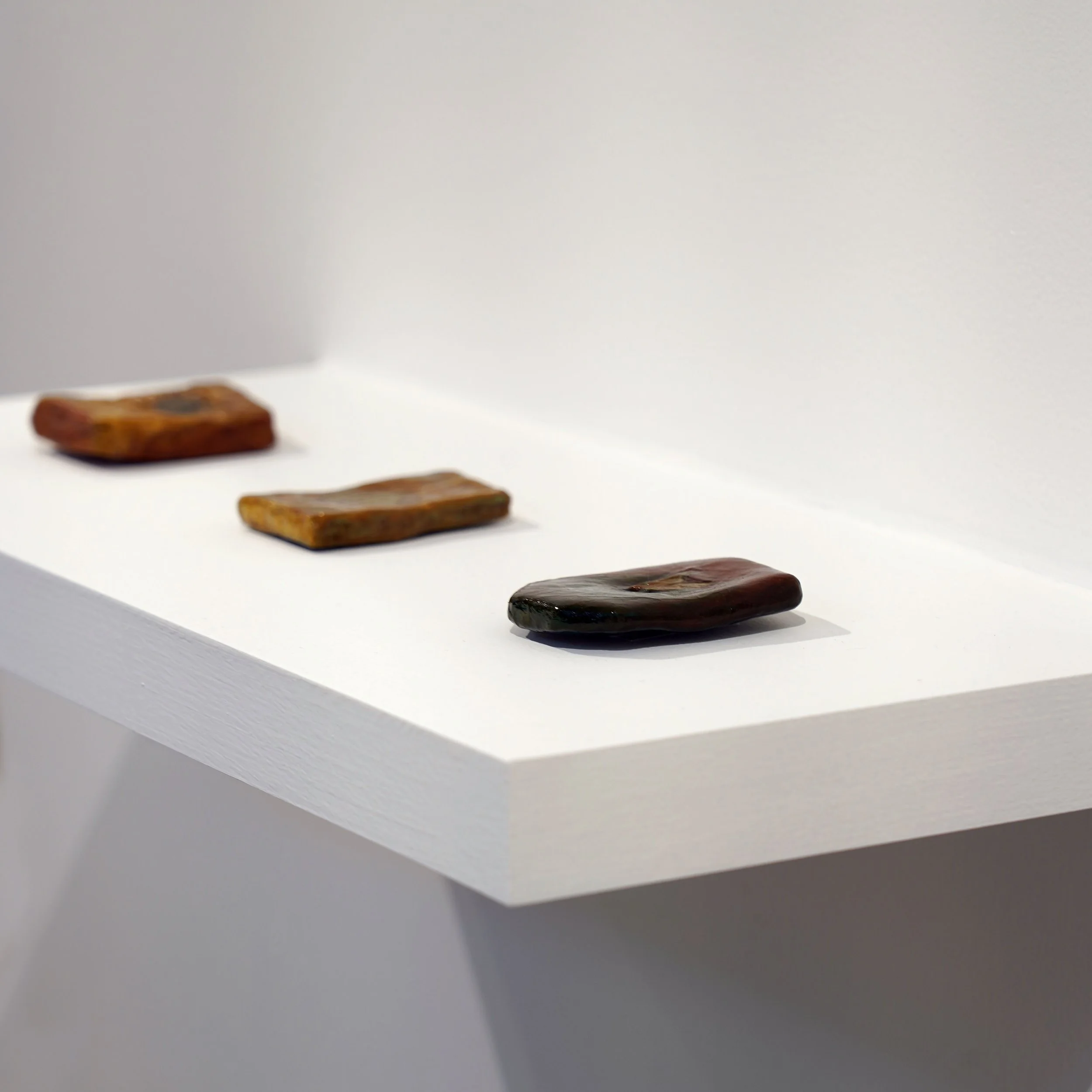 Install shots of 3 paper sculptures by Sarah Plummer at Reisig & Taylor Contemporary. Photograph courtesy of Finlay Markham.