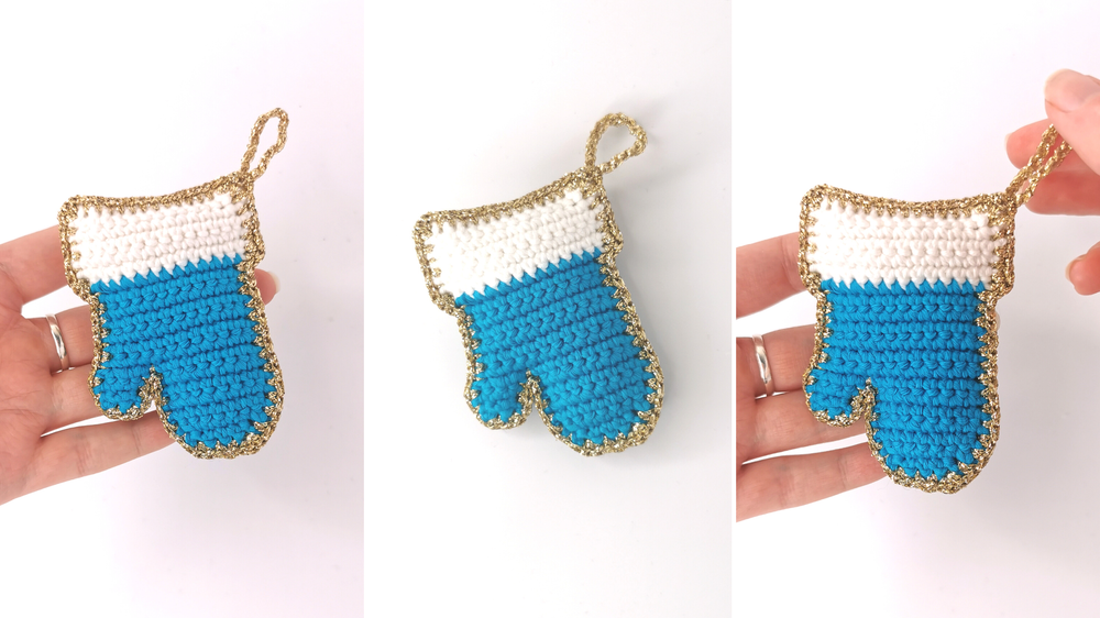 Mitten Christmas Ornament Free Crochet Pattern — Cilla Crochets