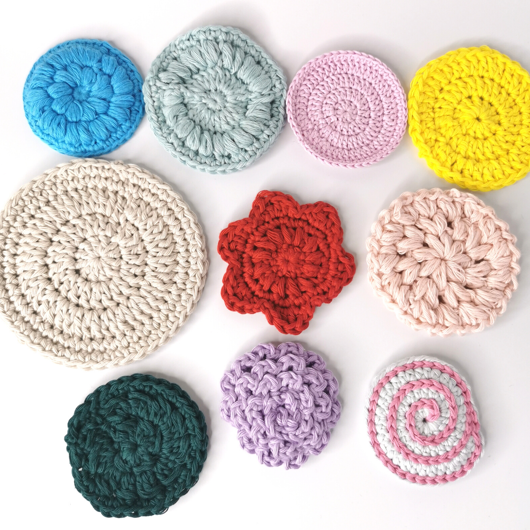 Crochet Pattern PDF, Crochet Scrubby Pattern, Scrubbies, Round
