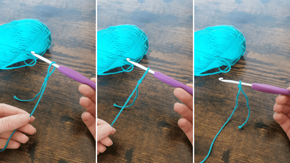 Crochet slip knot stepbystep tutorial — Cilla Crochets
