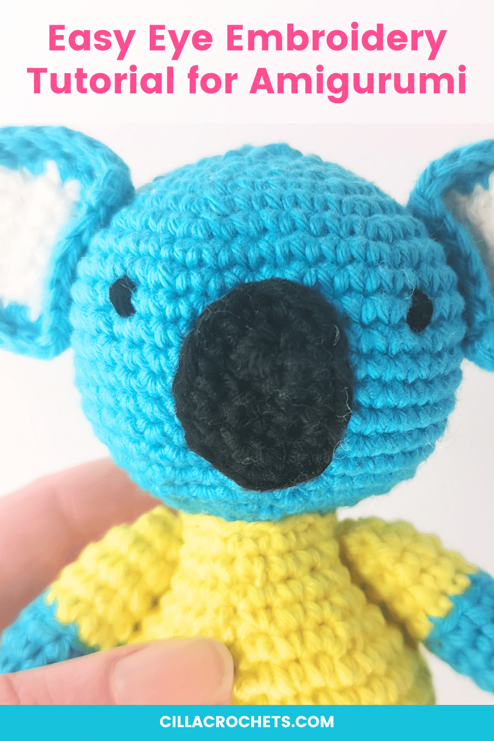 How to embroider amigurumi eyes (the easy way!) — Cilla Crochets