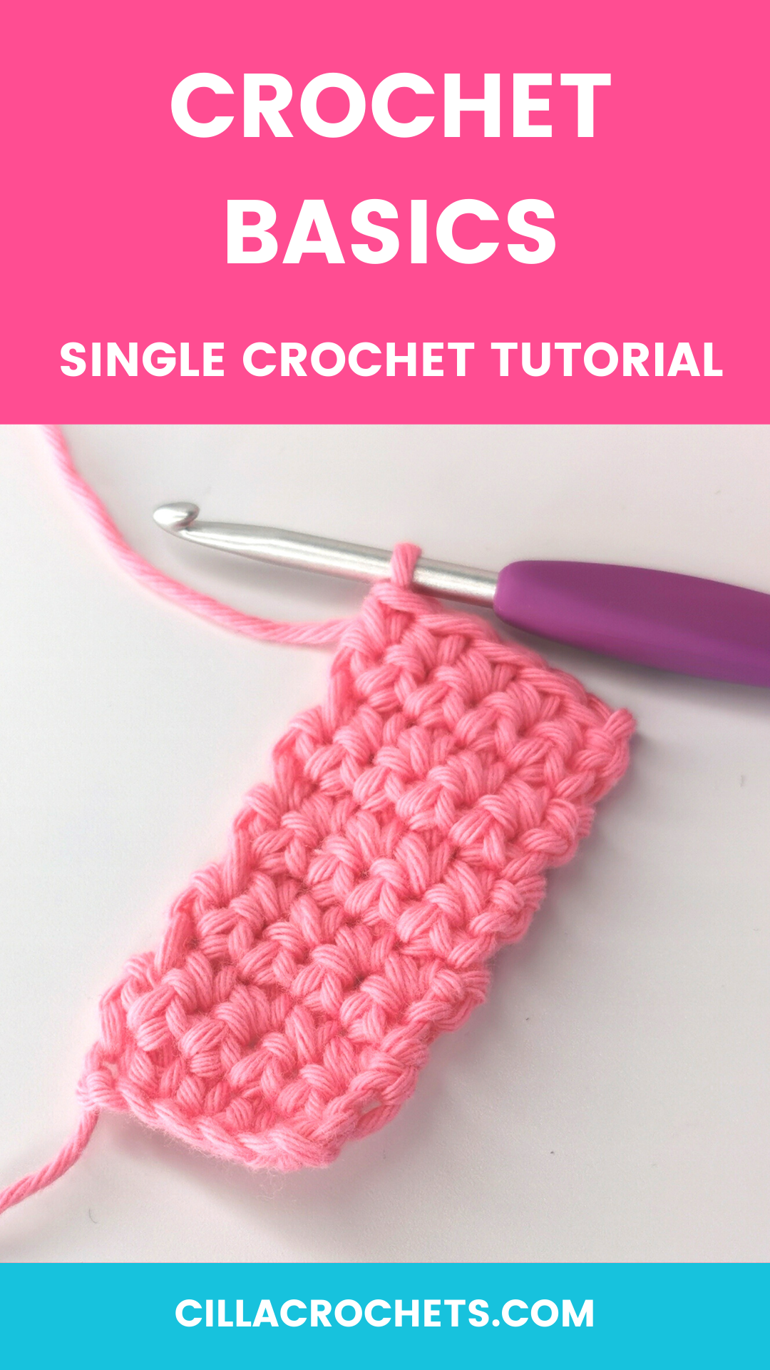 How to Single Crochet: Step-by-step crochet tutorial — Cilla Crochets