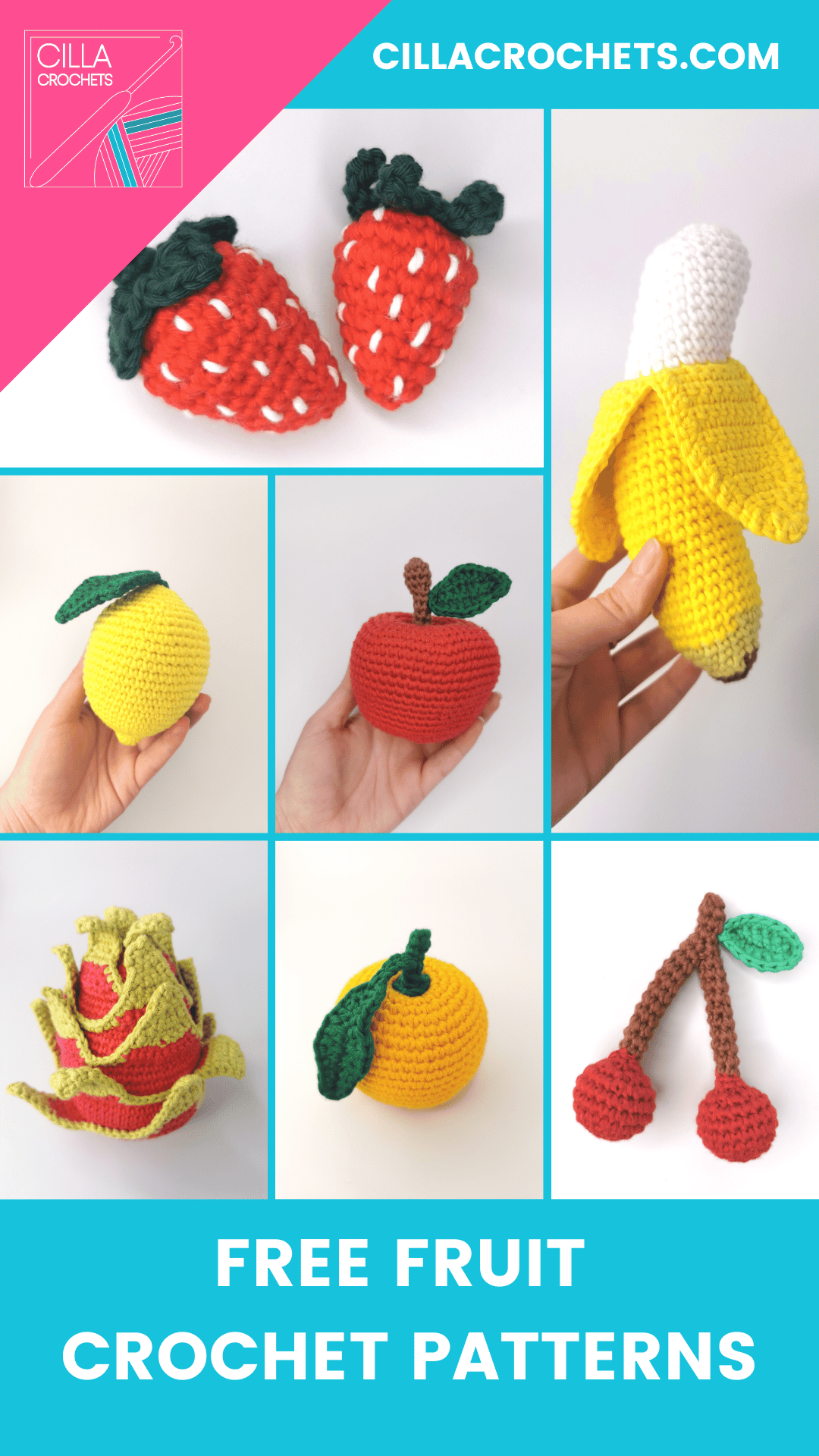 8 Free Fruit Crochet Patterns — Cilla Crochets