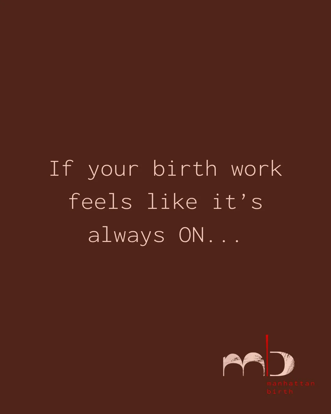 If your birth work practice feels like it's always &ldquo;on,&rdquo; you're not alone.⁠
⁠
Many birth workers enter this field with deep intention and quickly find themselves navigating unclear boundaries, constant availability, and emotional exhausti