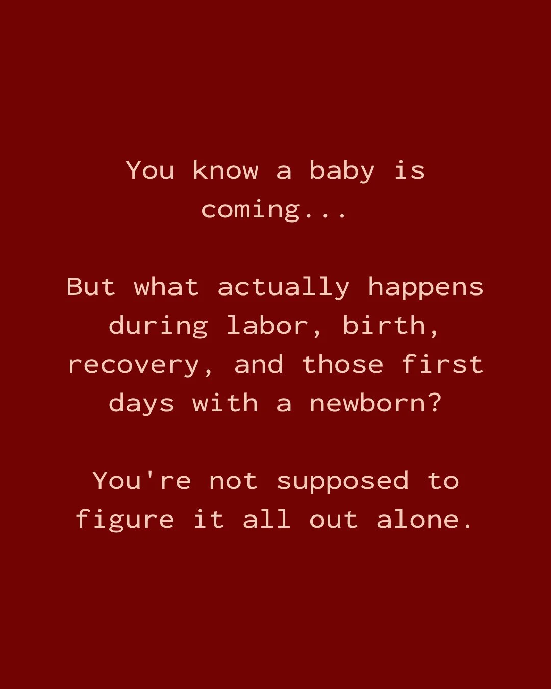 Less overwhelm. More preparation.⁠
⁠
The Complete Childbirth Experience is designed to help you feel informed, grounded, and more prepared for birth, whatever your experience may look like.⁠
⁠
If you&rsquo;ve been meaning to sign up, this is your rem