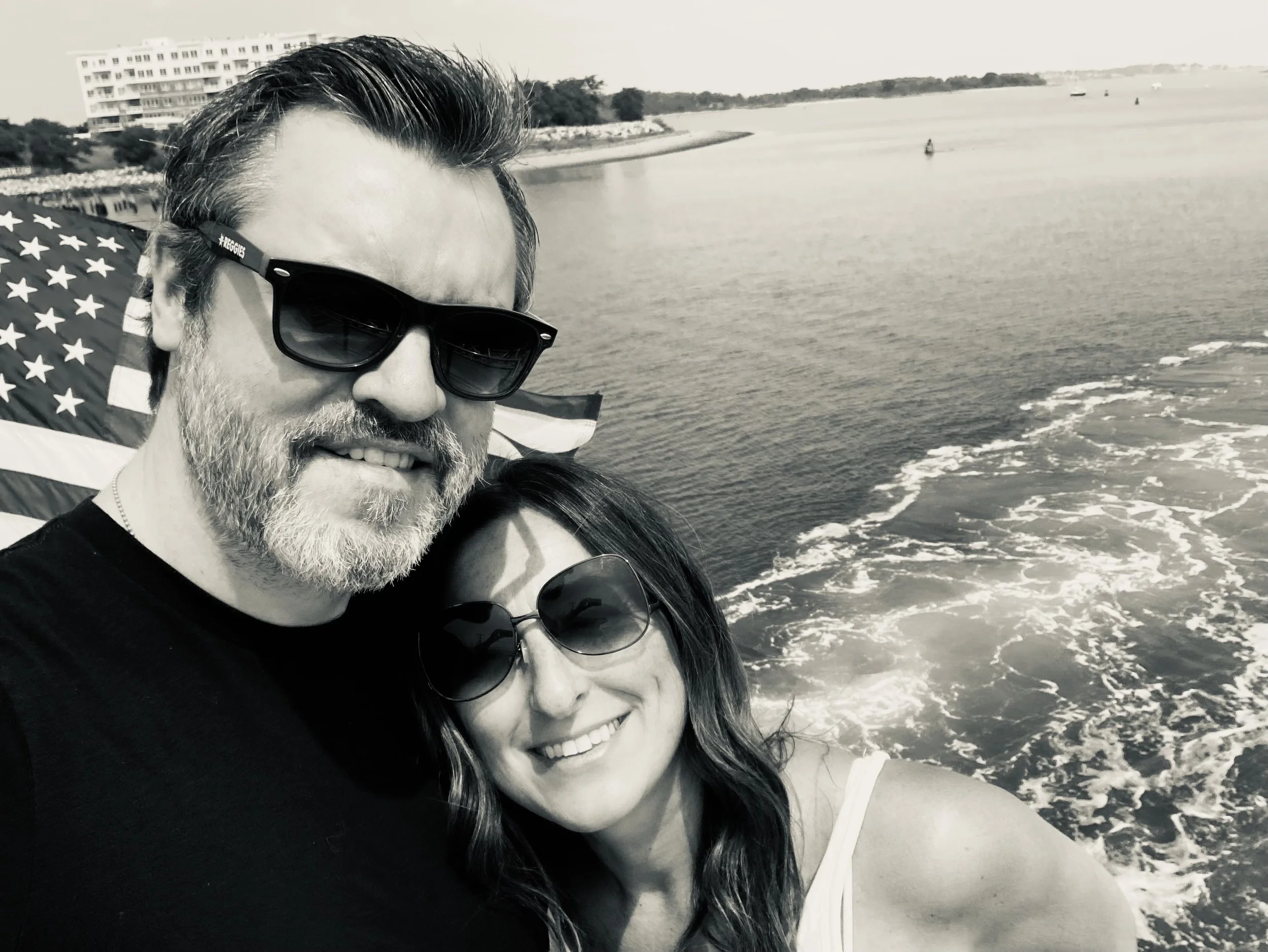 Artist Daniela Milinkovich and Jeff on a trip