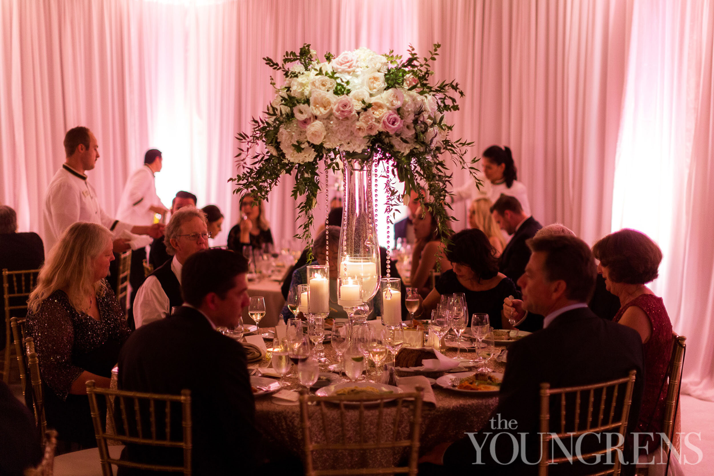 Pin spot lighting on special event details