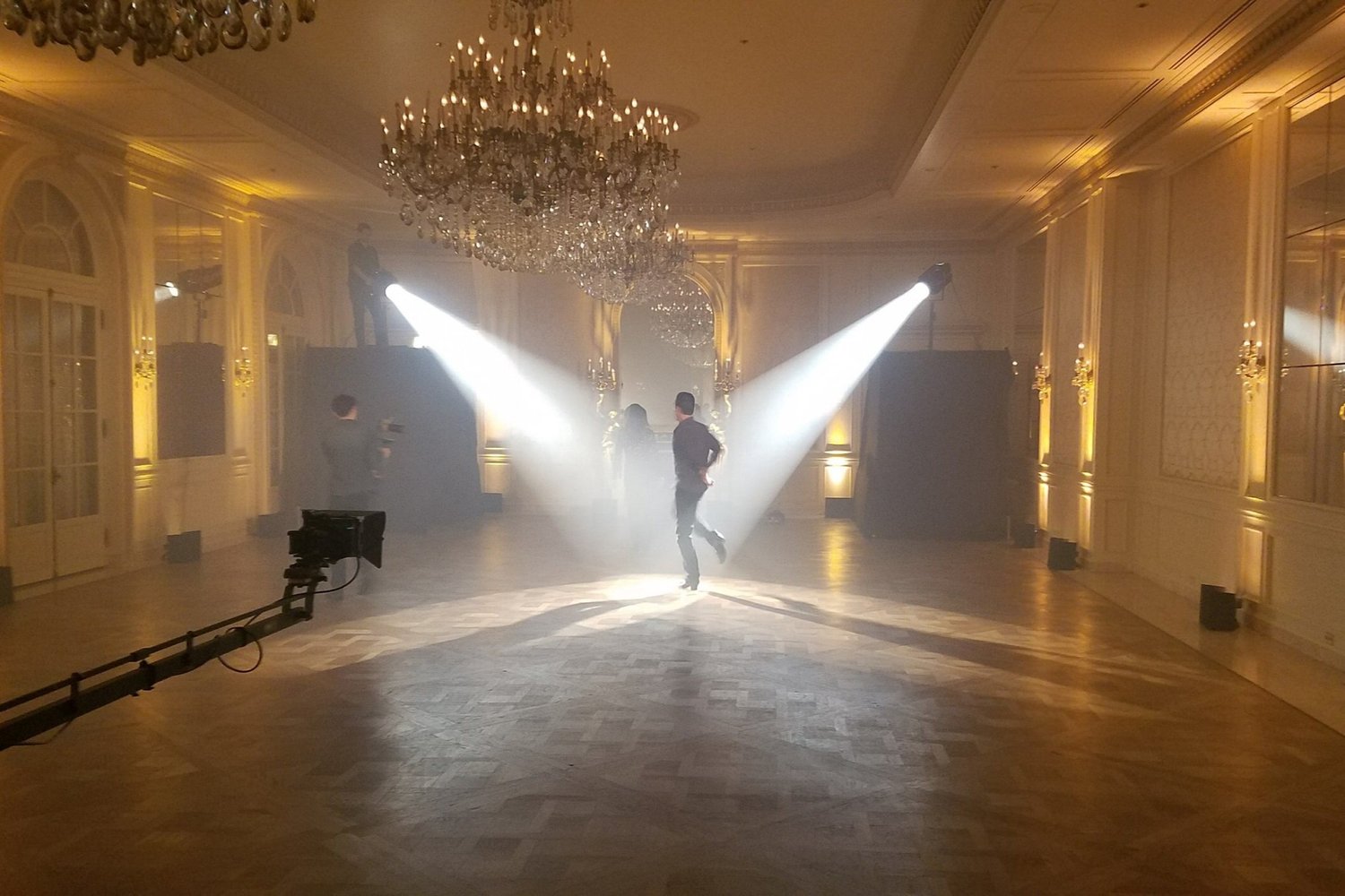 Follow spotlight illuminating a performer