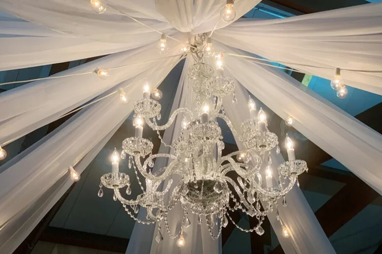 Chandelier rental at Bali Hai wedding