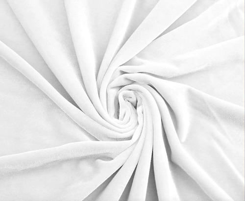 Ivory Stretch Velvet
