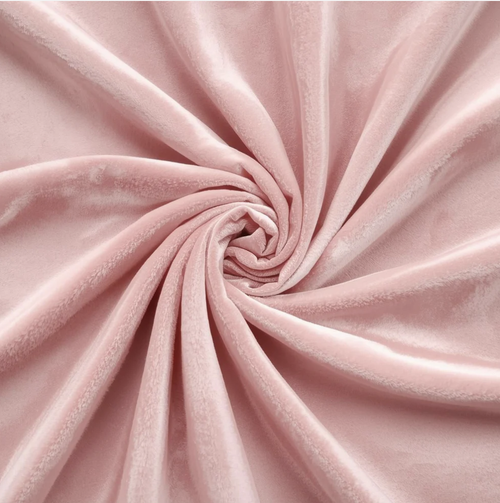 Blush Pink Stretch Velvet