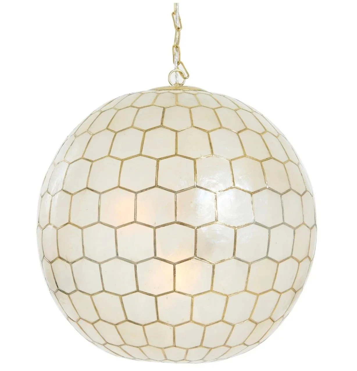 Capiz Honeycomb Globe