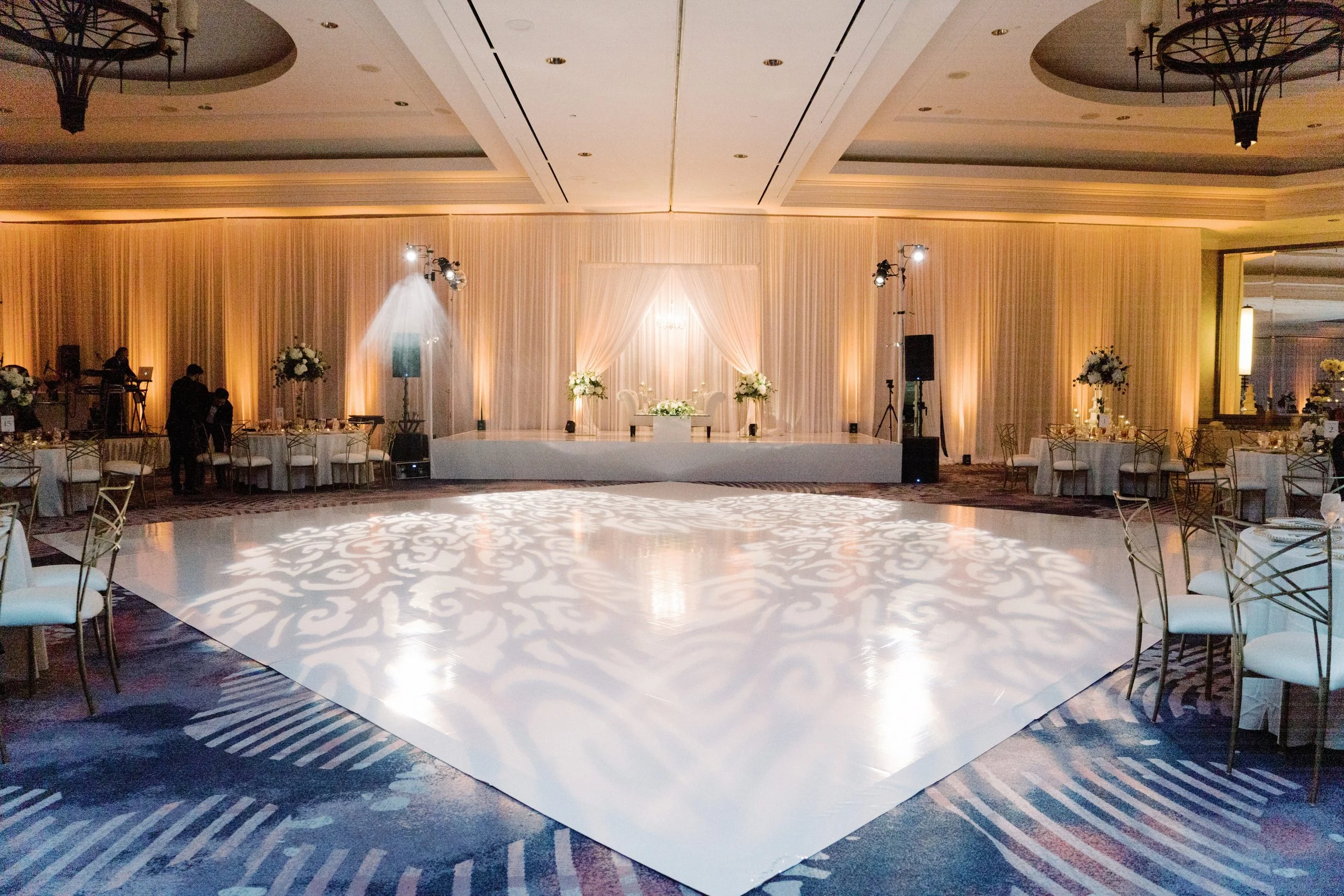 Wedding Lighting Loews Coronado Hotel - Uplights, Dancefloor Lighting Gobos 84 (1).jpg