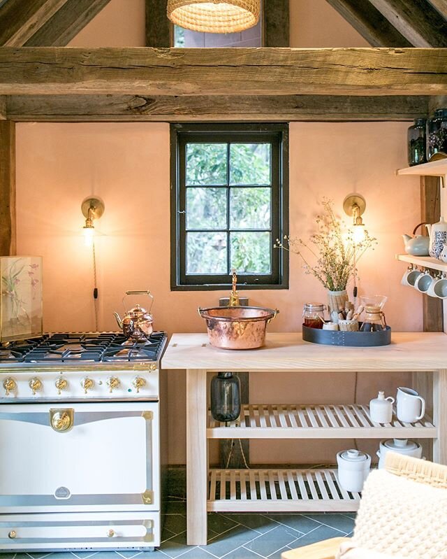 Sweet kitchen nook in the Bee&rsquo;s Cottage at @pasadenashowcasehouse / designed by @rosethicket
