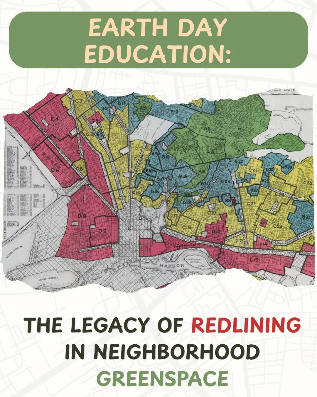 Say it with us:

📢 There is no environmental justice without racial justice.

You may think of redlining as something that affects home ownership (and you'd be right), but it's so much bigger. Nearly a century after redlining began, we can see how d