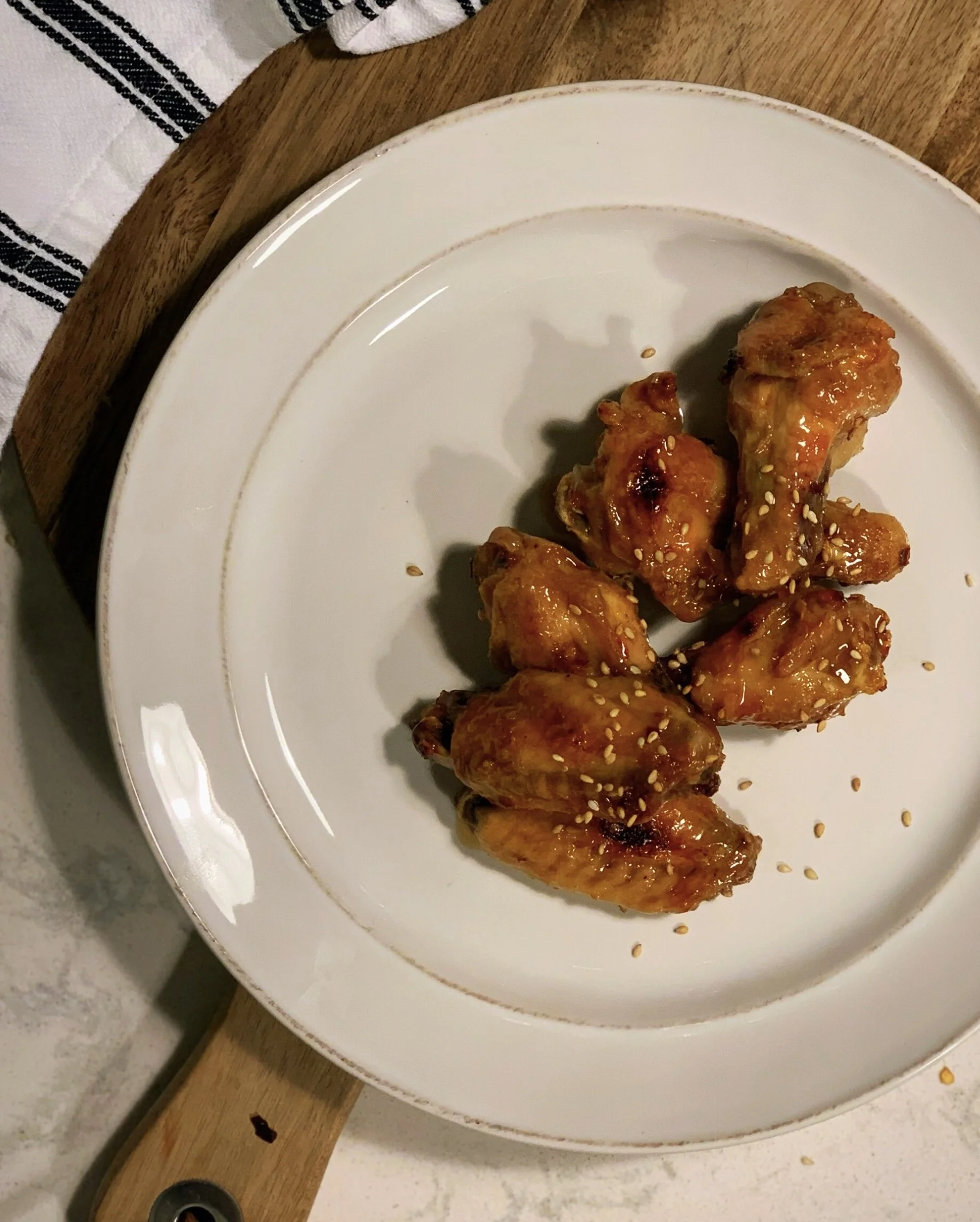 crispy baked honey garlic chicken wings