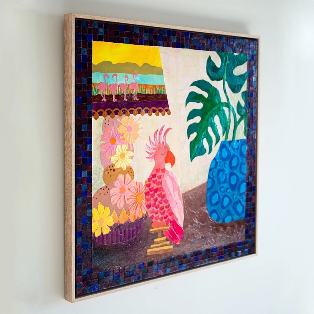 Angled view showing the depth and floating frame of Little Treasures
