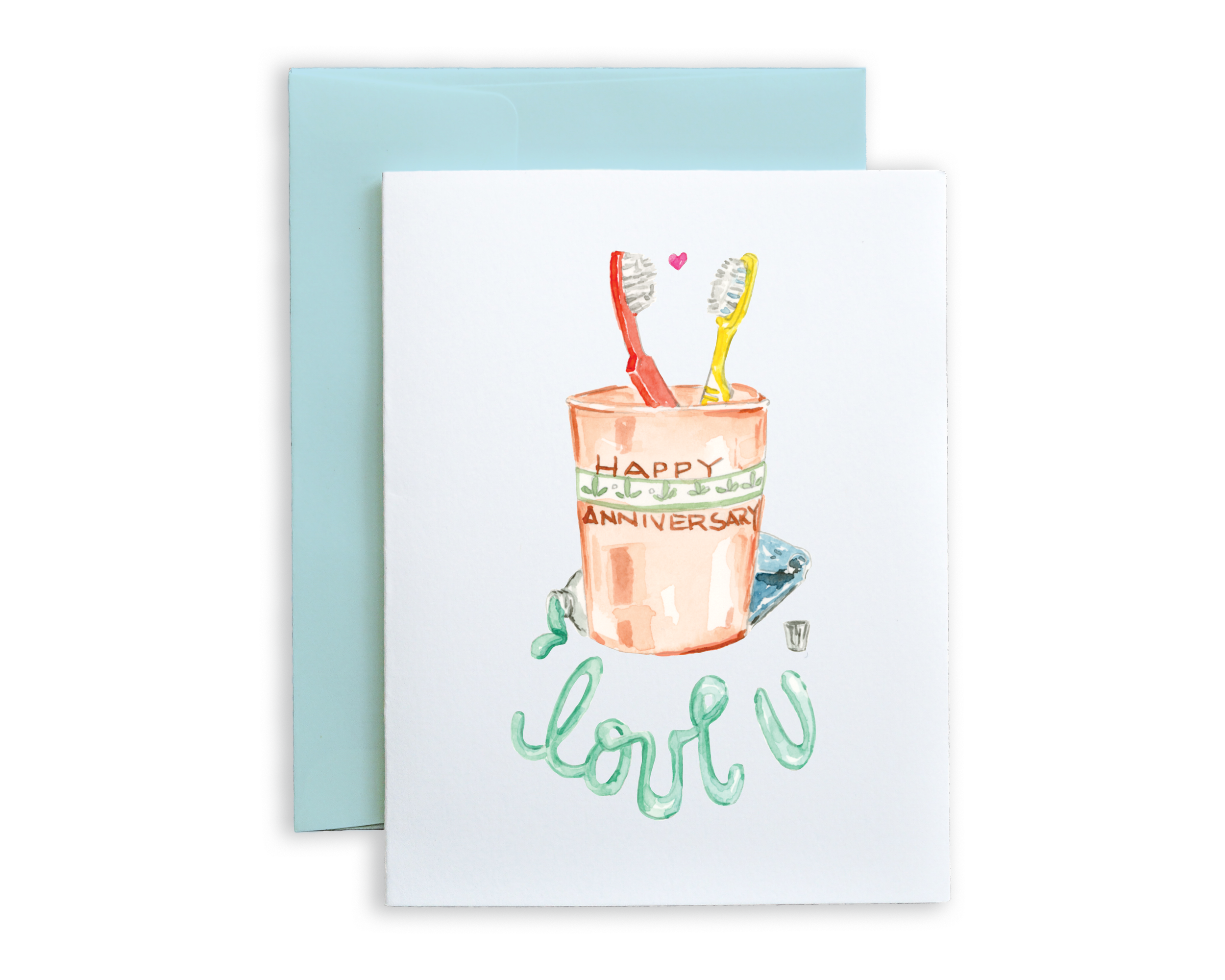 Happy Anniversary Toothbrush Card