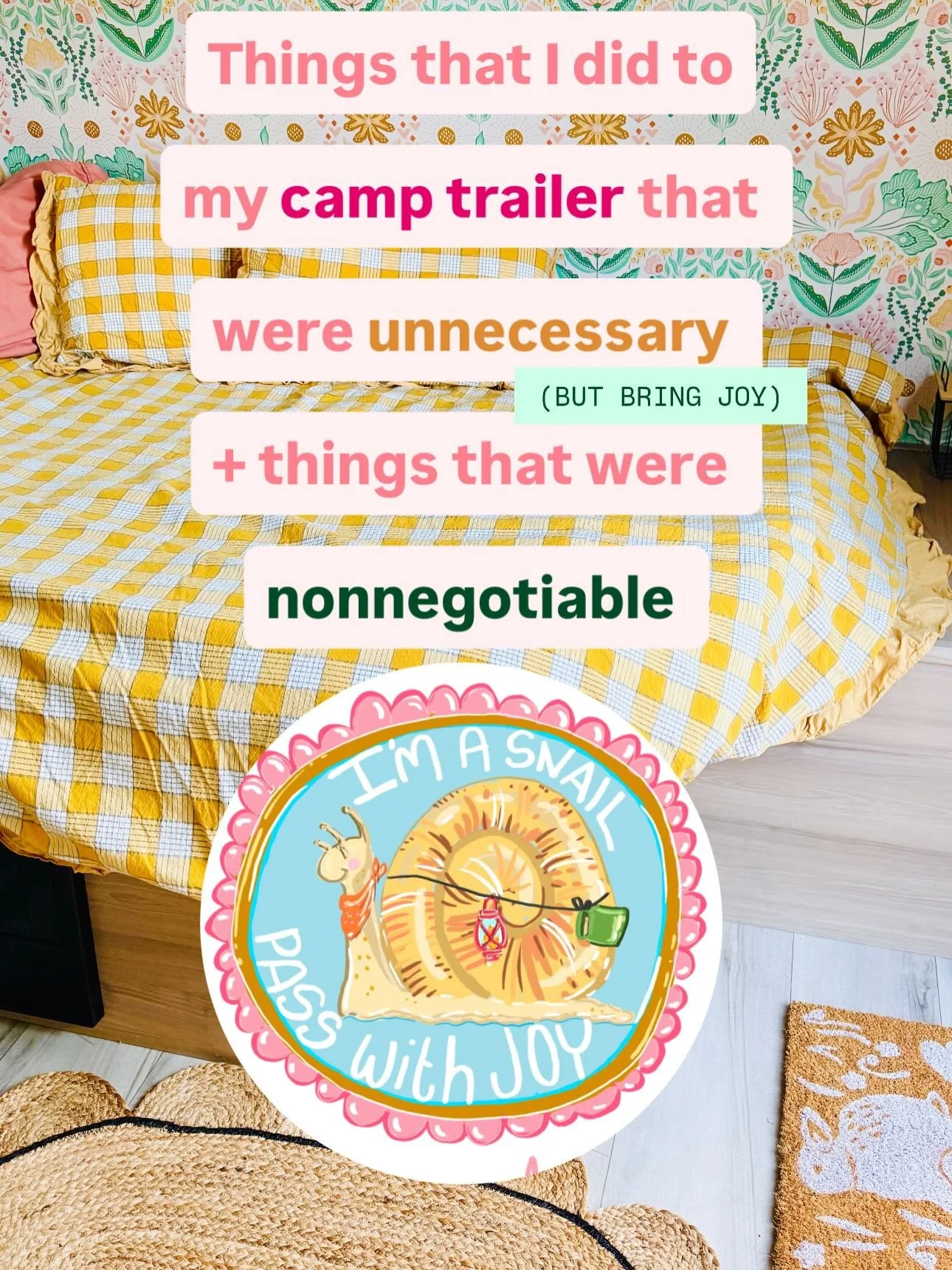🐌 Wanna come along?
We may be going at a Snail&rsquo;s pace, but that&rsquo;s kind of the point. 💕

Snail is my second camp trailer and by far the most &lsquo;luxurious&rsquo;. 

When I was a single mom and my daughter was 4 I when I bought a 1978 
