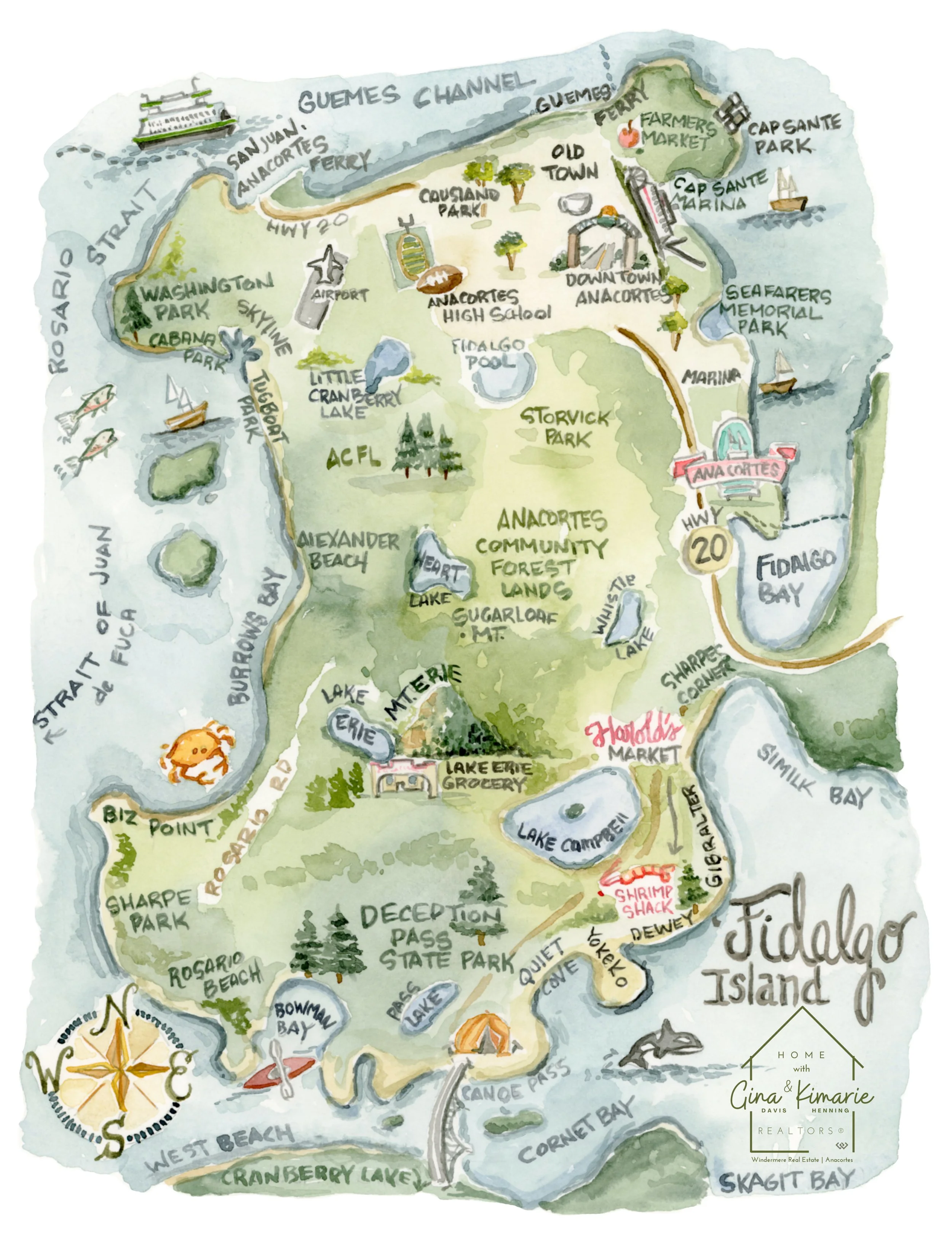 Fidalgo Island Map 