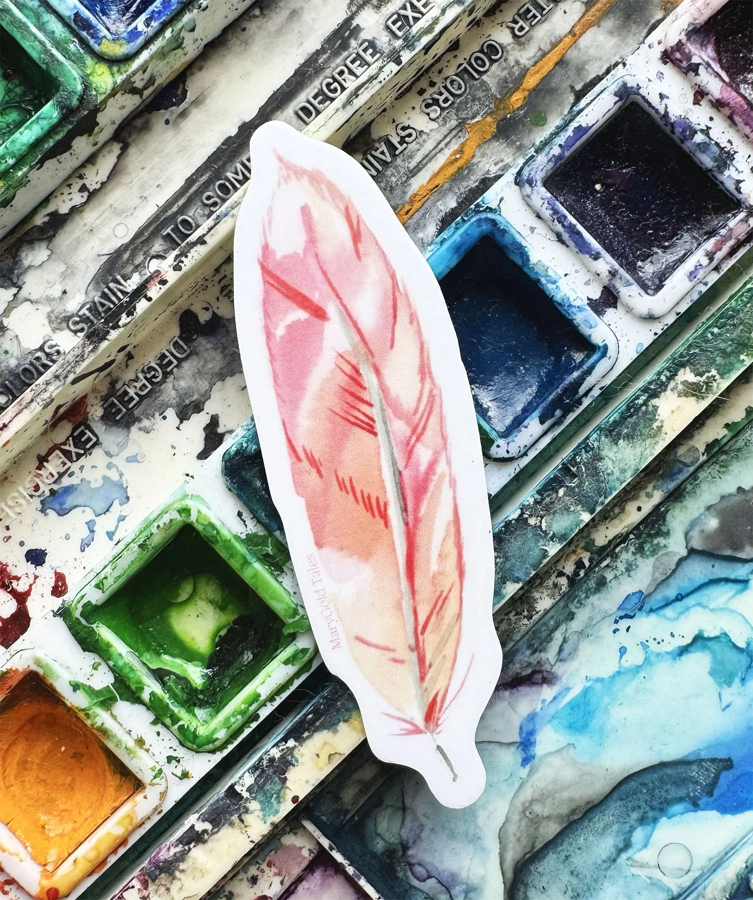 Pink Feather Sticker